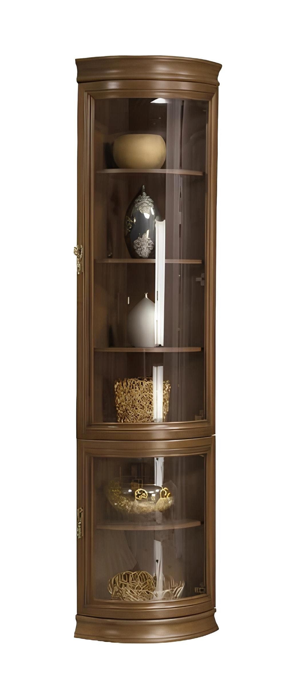 Xlmoebel Eckvitrine Eckschrank mit Glasfront für stilvolle Wohnraumgestaltung (1-St., Eckvitrine) Hergestellt in Europa