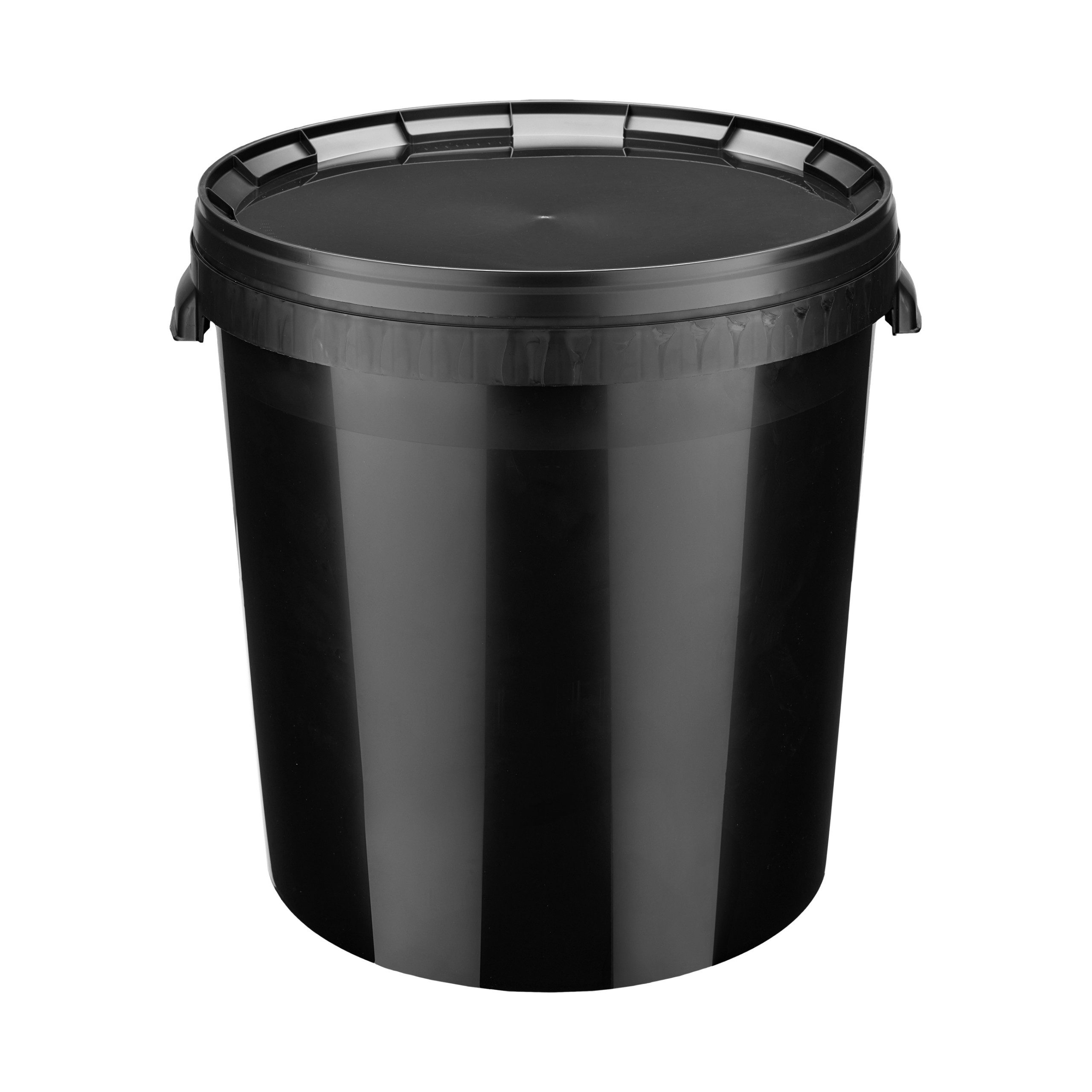 Garronda Putzeimer Eimer mit Deckel für Lebensmittel und Chemikalien Schwarz GD-0104, (1-tlg), für Lebensmittel und Chemikalien