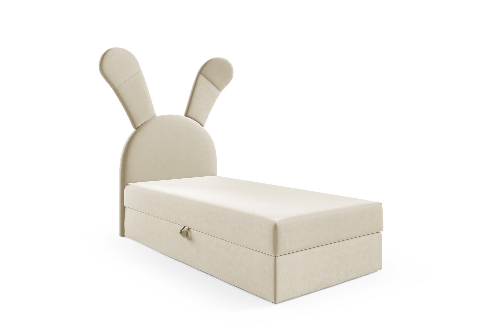 Fun Möbel Kinderbett Polsterbett Bett MATILDA in Stoff Magic Velvet (100x200 cm), Bettkastenöffnung Rechts oder Links