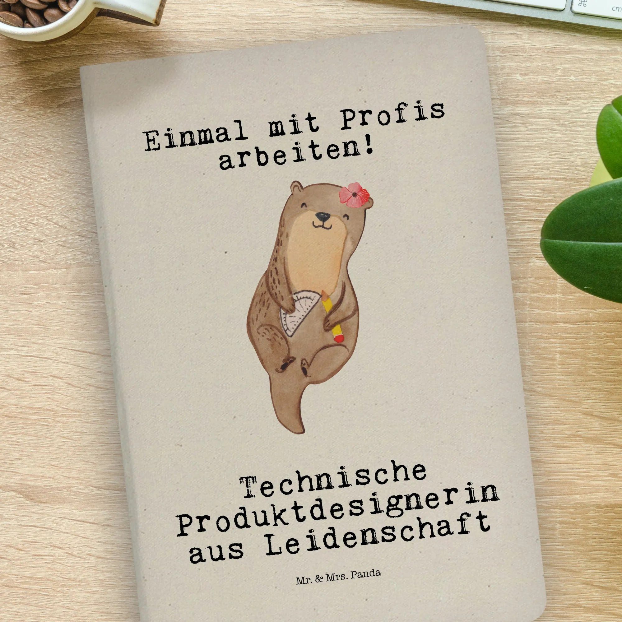 Thumbnail - Mr. & Mrs. Panda Notizbuch Technische Produktdesignerin Leidenschaft - Transparent - Geschenk, D Mr. & Mrs. Panda, Bezau...