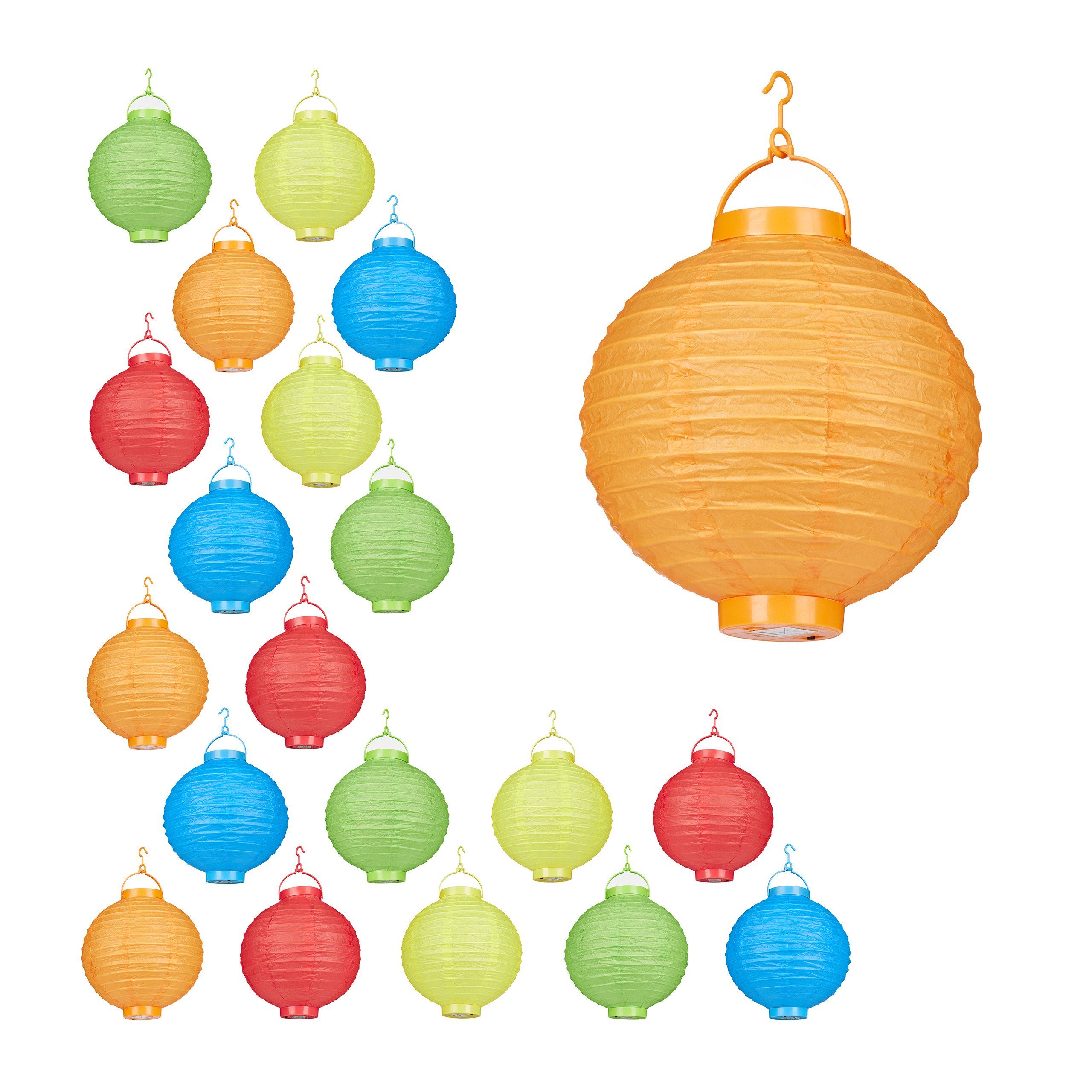 Aazon.co: Relaxdays LED Lapions, 10-Piece Set, Battery-Powered