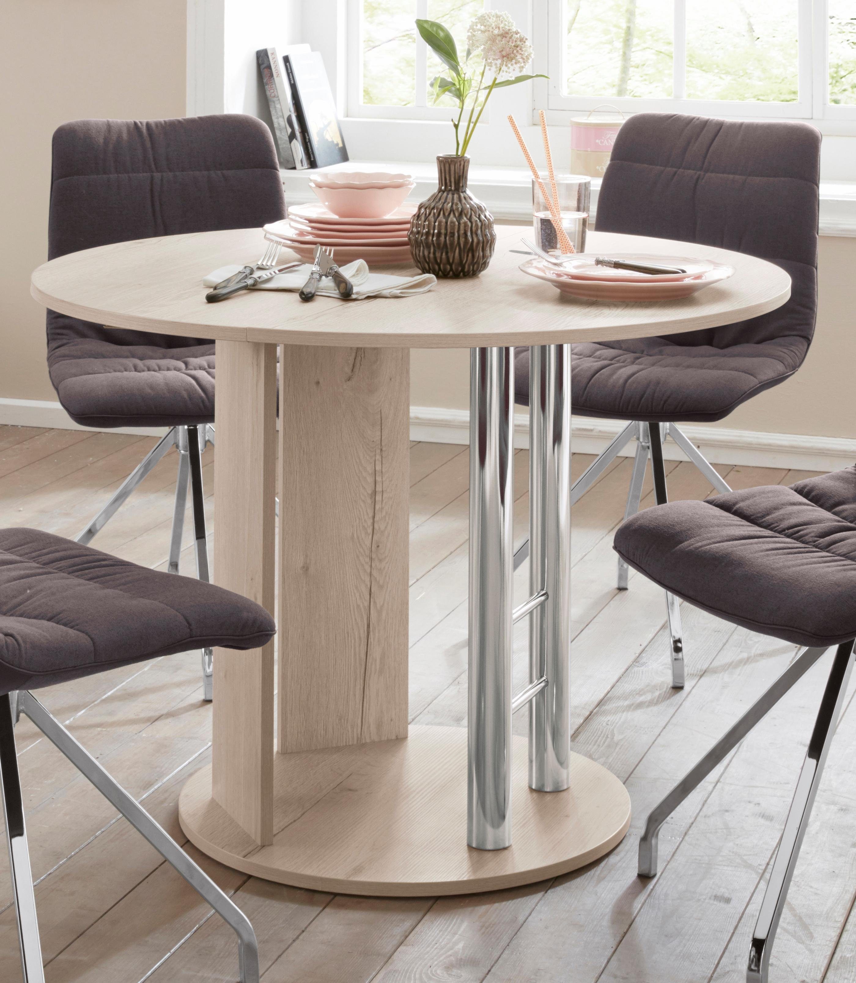 Saulen Esstisch Rondell Breite 105 145 Cm Otto
