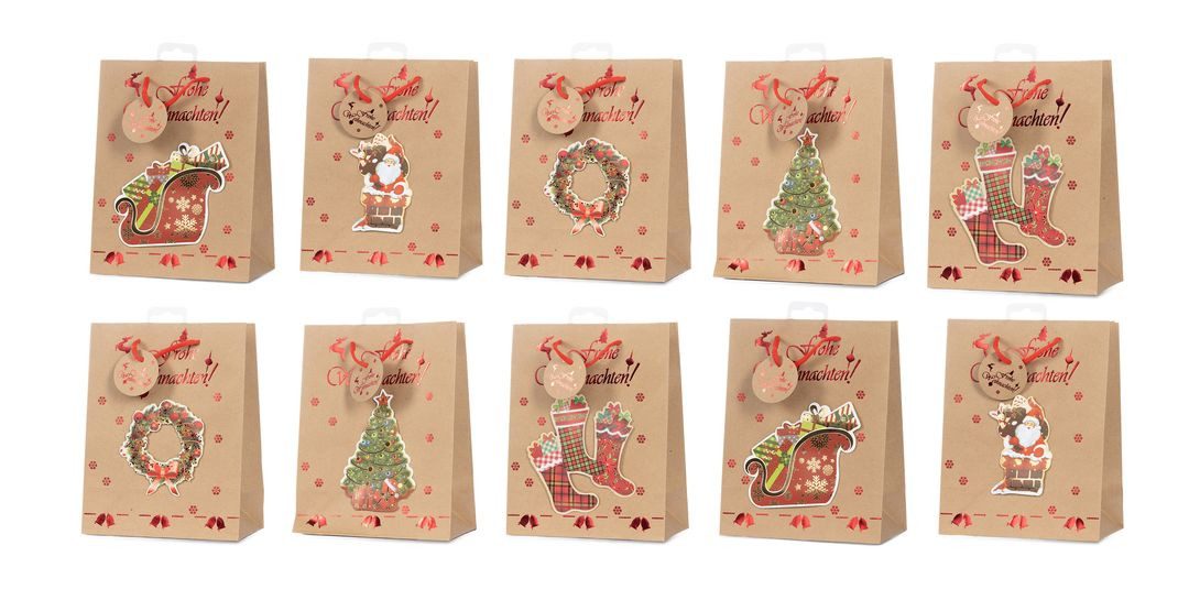 Geschenkbox Laro Geschenktaschen Geschenktüten Weihnachten 10/20/40/100stk Medium