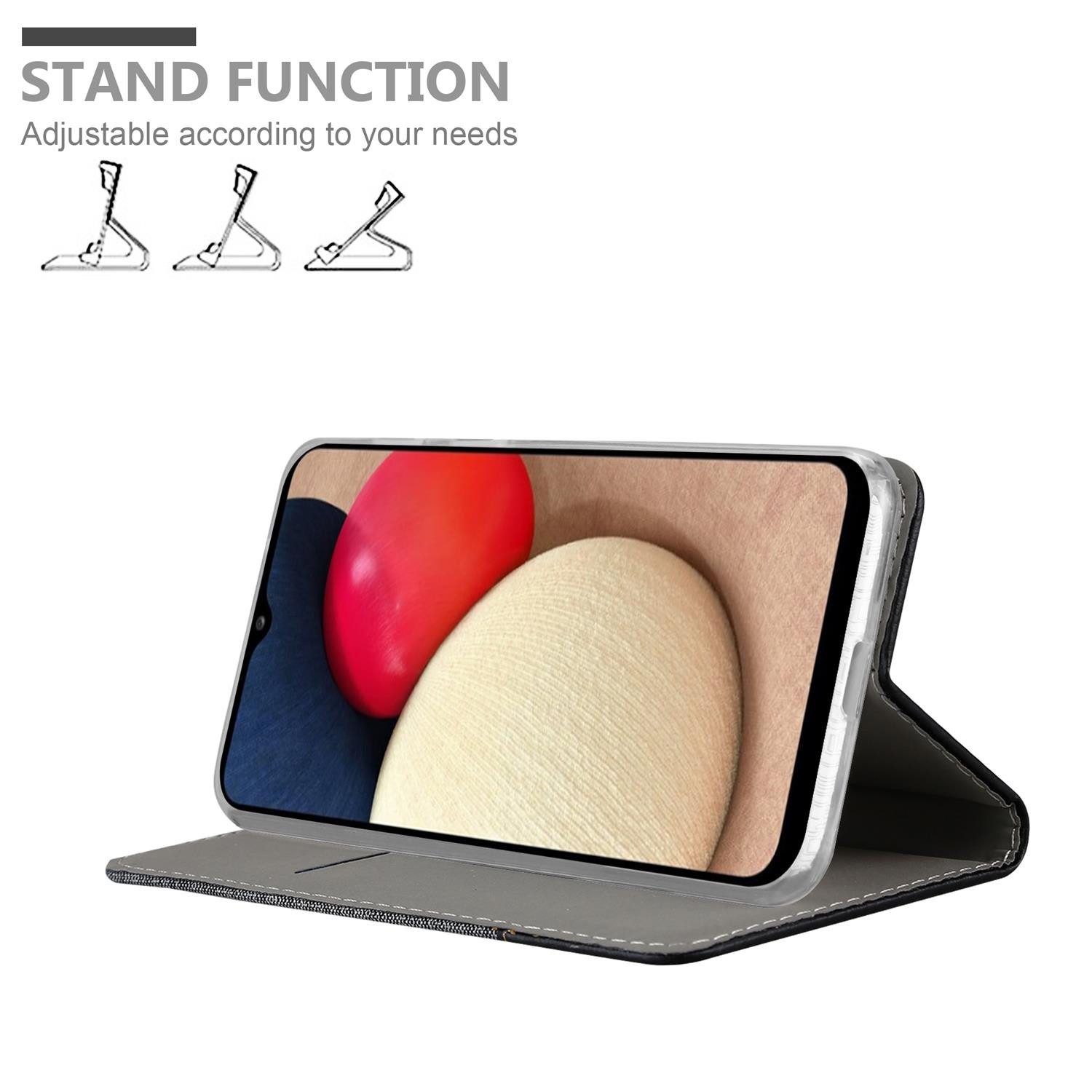 Cadorabo Handyhülle für Samsung Galaxy A02s Hülle Samsung Galaxy A02s, Klappbare Handy Schutzhülle - Hülle - mit Standfunktion und Kartenfach