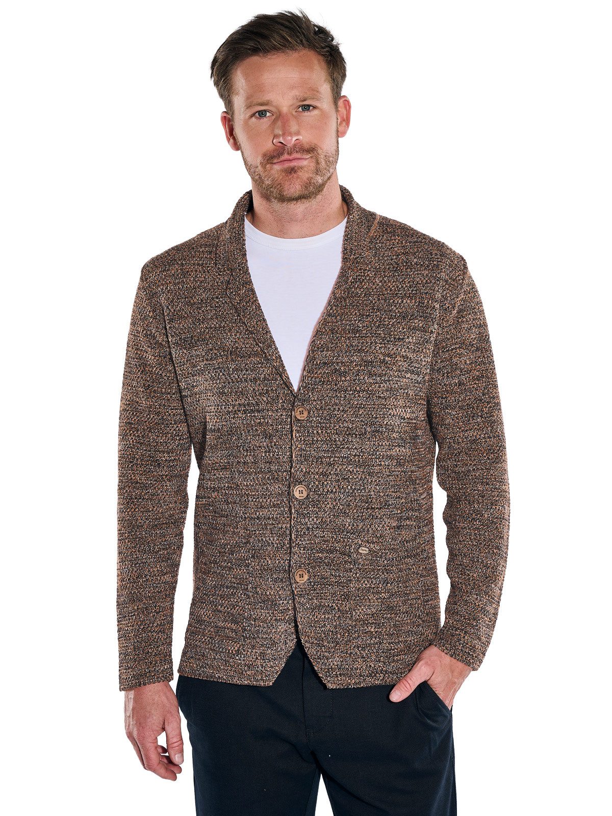 Engbers Stricksakko Herren Stricksakko, Dunkelorange