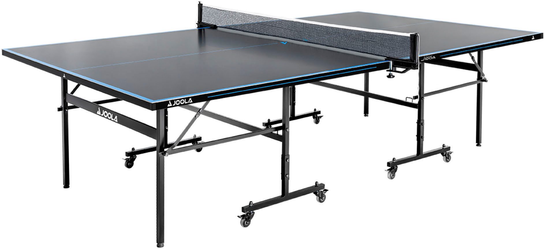 Joola Tischtennisplatte Outdoor J100A (Packung), wetterfest, klappbares Untergestell, inkl. Netz