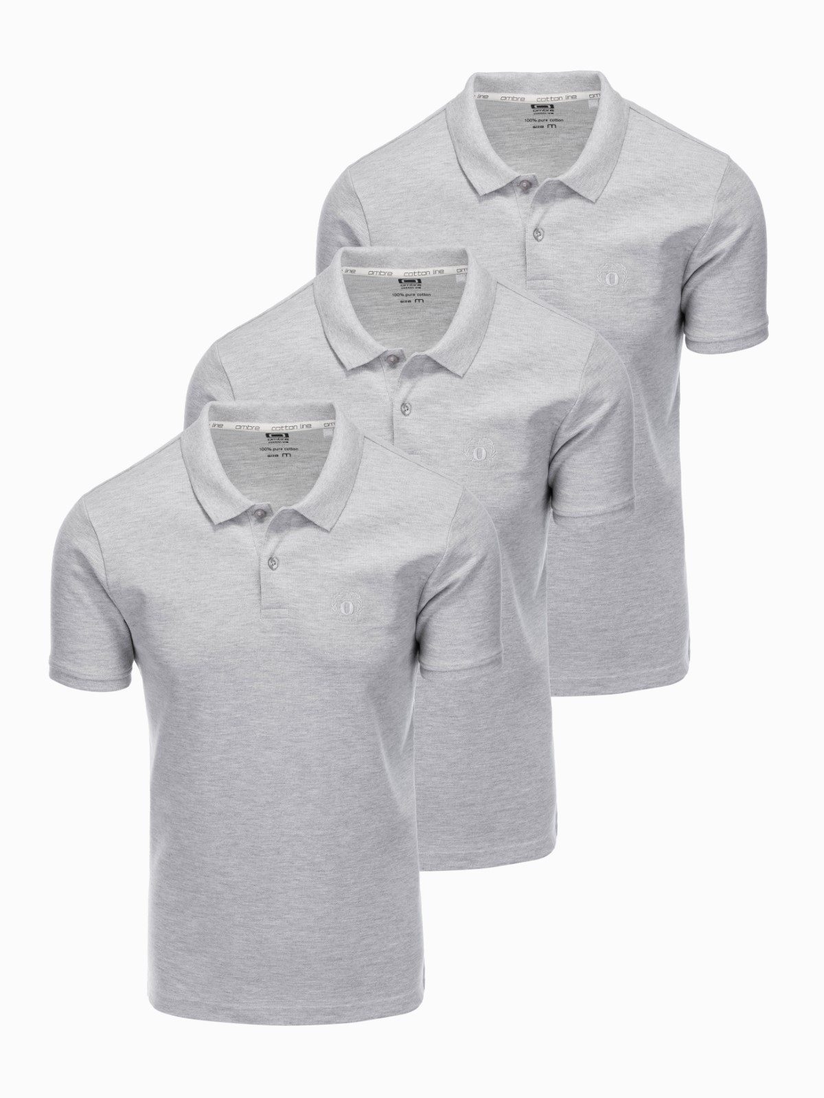 Poloshirt Herren-Pique-Strick-Poloshirts im 3er-Pack