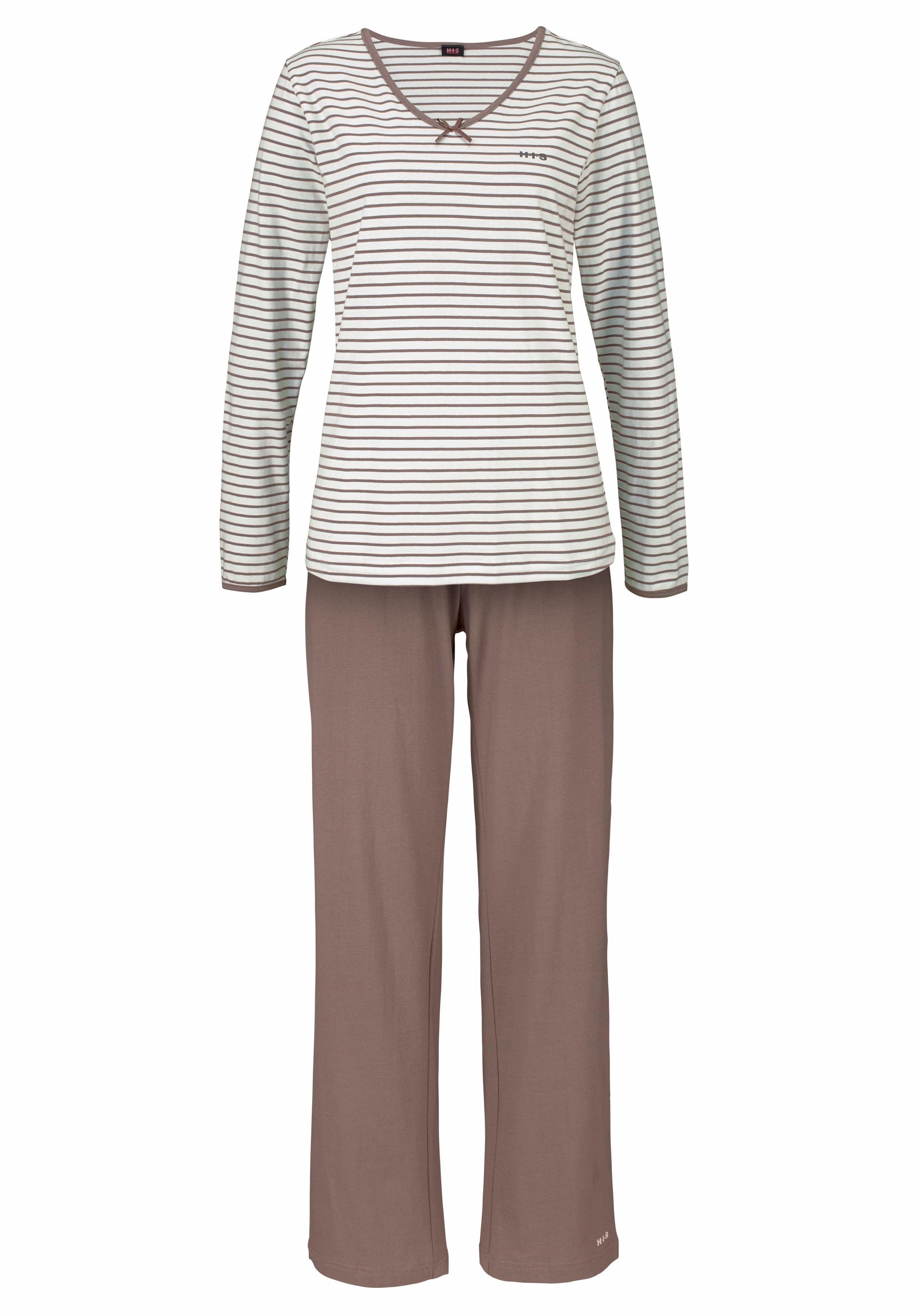H.I.S Pyjama (2 tlg) mit garngefärbten günstig online kaufen