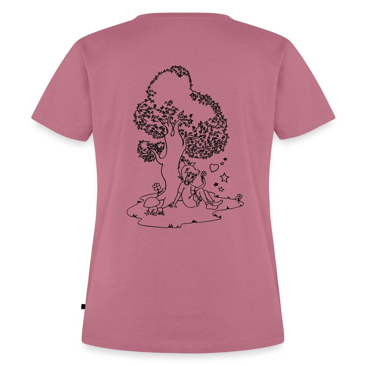 Spreadshirt T-Shirt Bibi Blocksberg Mit Bibi Und Großem Baum Frauen Premium T-Shirt (1-tlg)