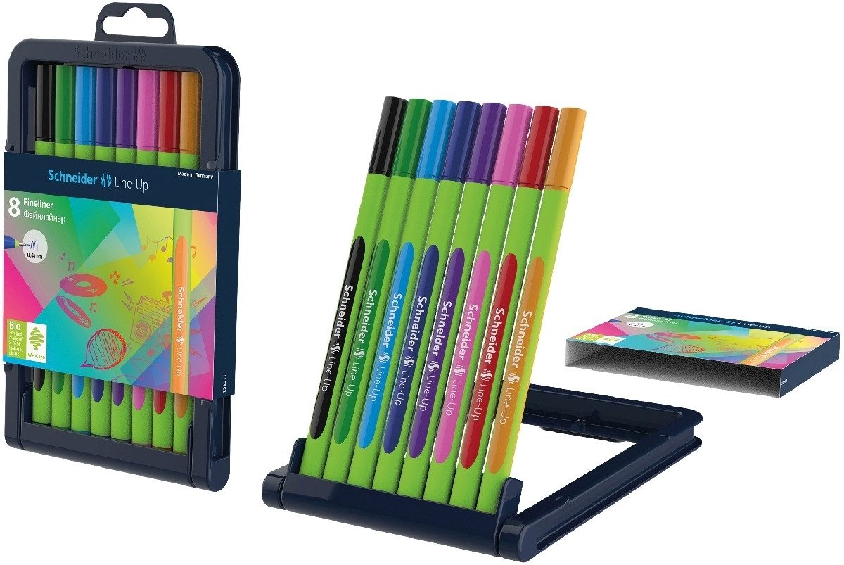 SCHNEIDER Fineliner Fineliner Line-Up 0,4 mm 8er Stiftebox sortiert