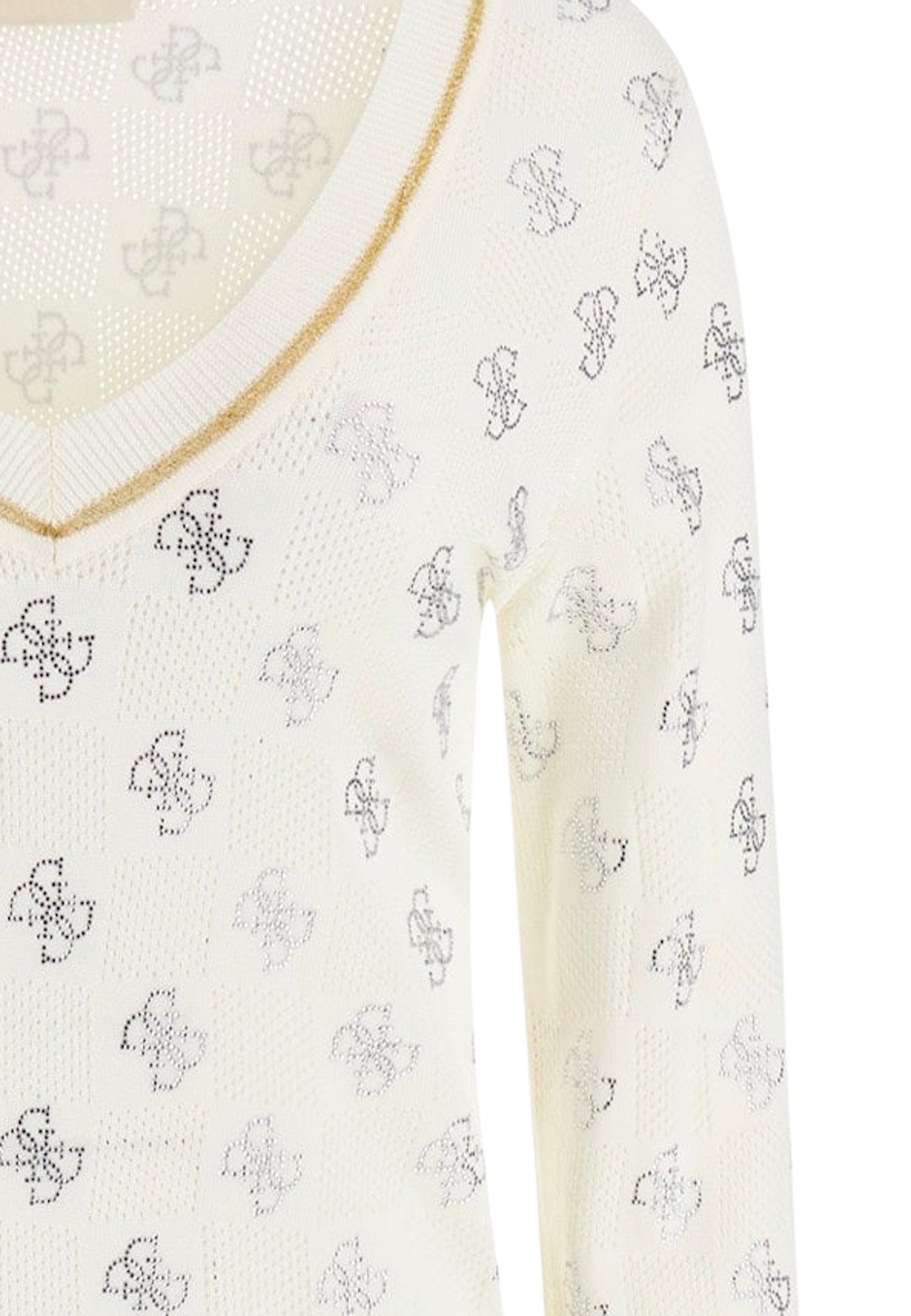 Guess Strickpullover Pullover ROSIE Strickpullover V- Neck (1-tlg) günstig online kaufen