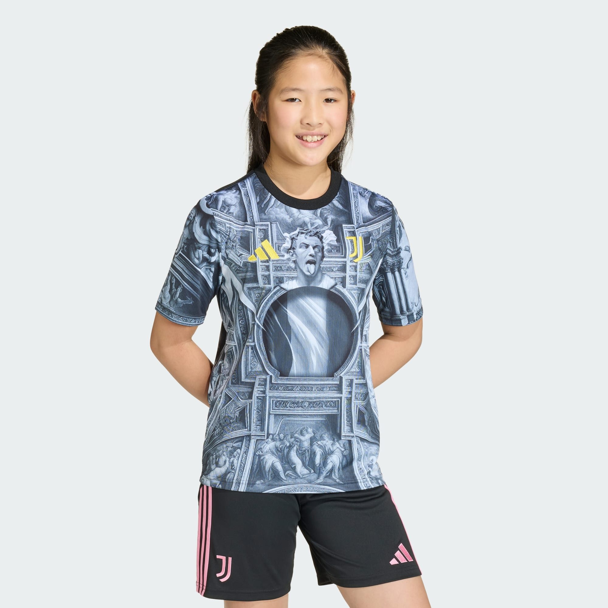 Fußballtrikot JUVENTUS TURIN 25/26 KIDS AUFWÄRMSHIRT
