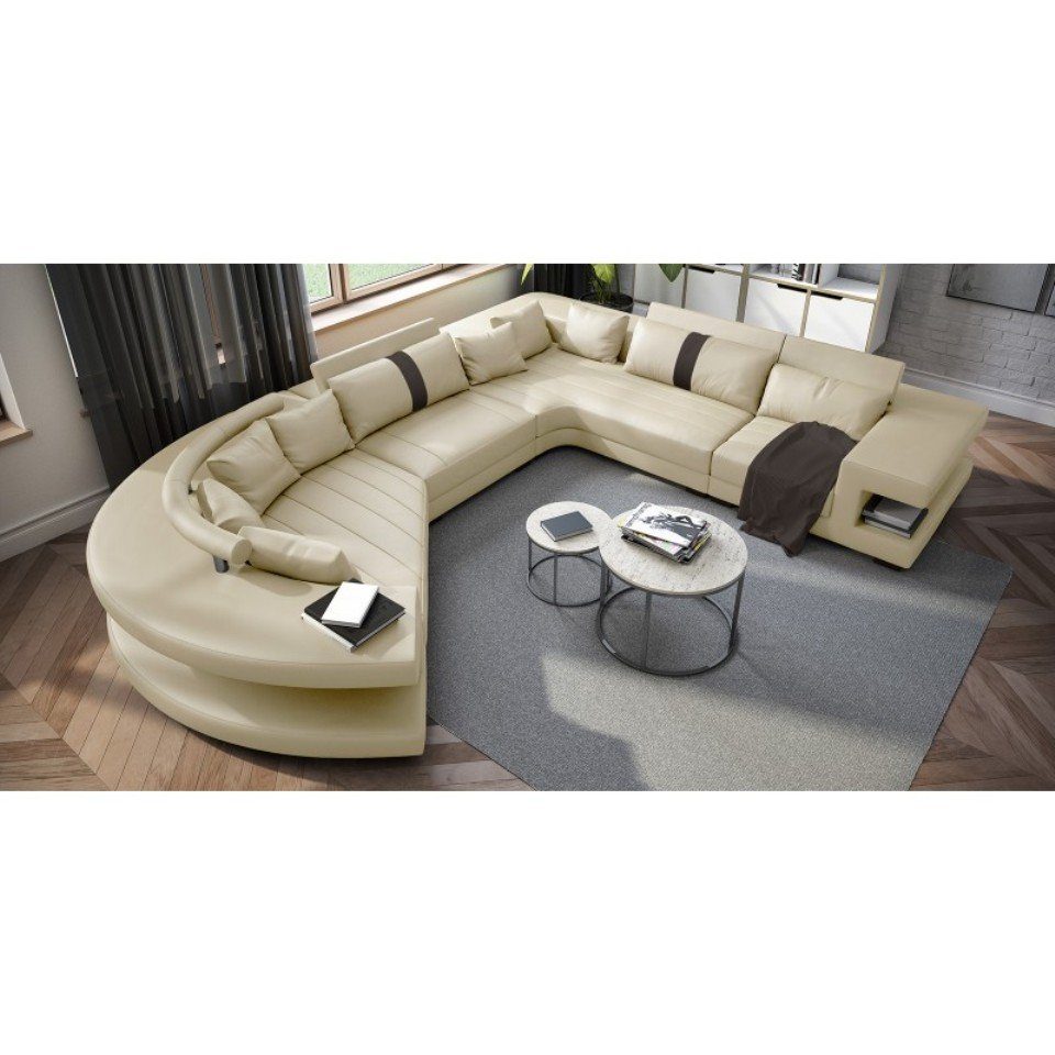 JVmoebel Ecksofa, Wohnlandschaft Designer Sofa Couch Big Polster Leder