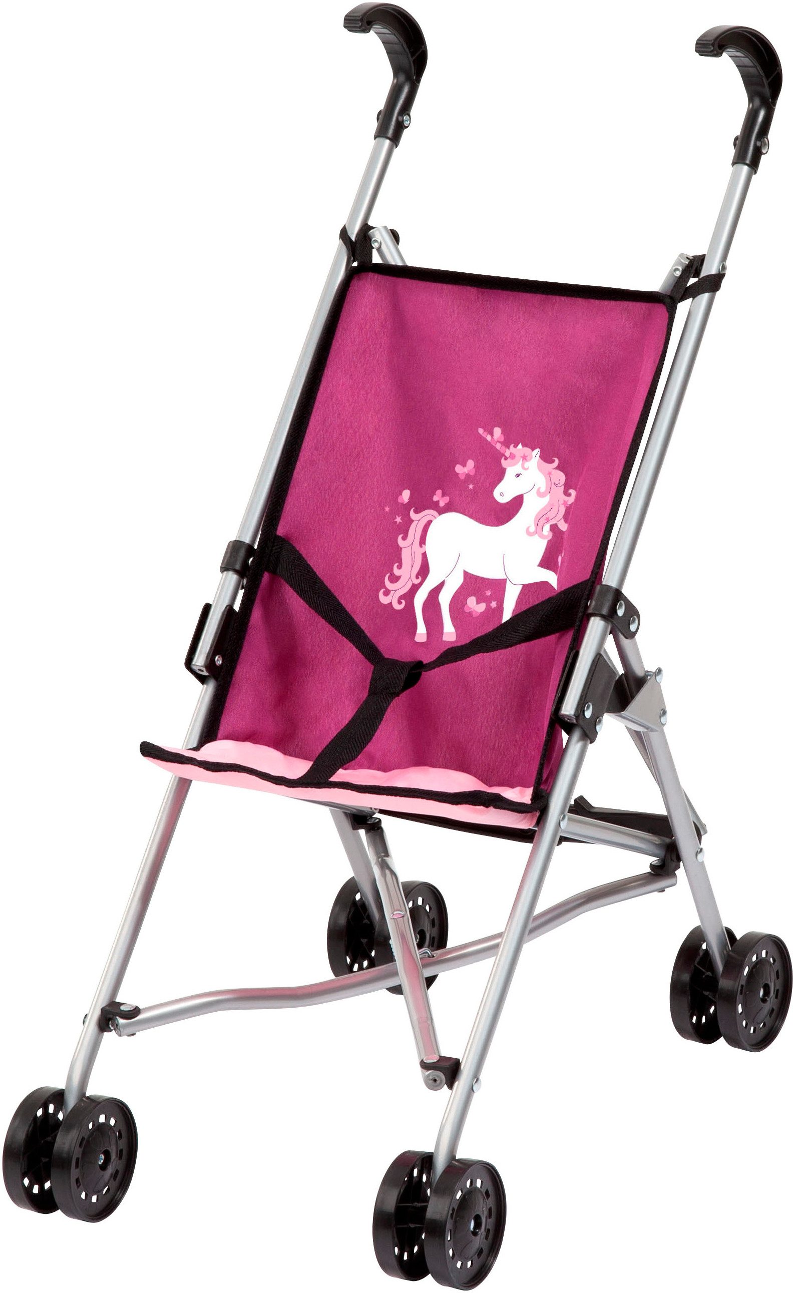 Bayer Puppenbuggy bordeaux mit Einhorn günstig online kaufen