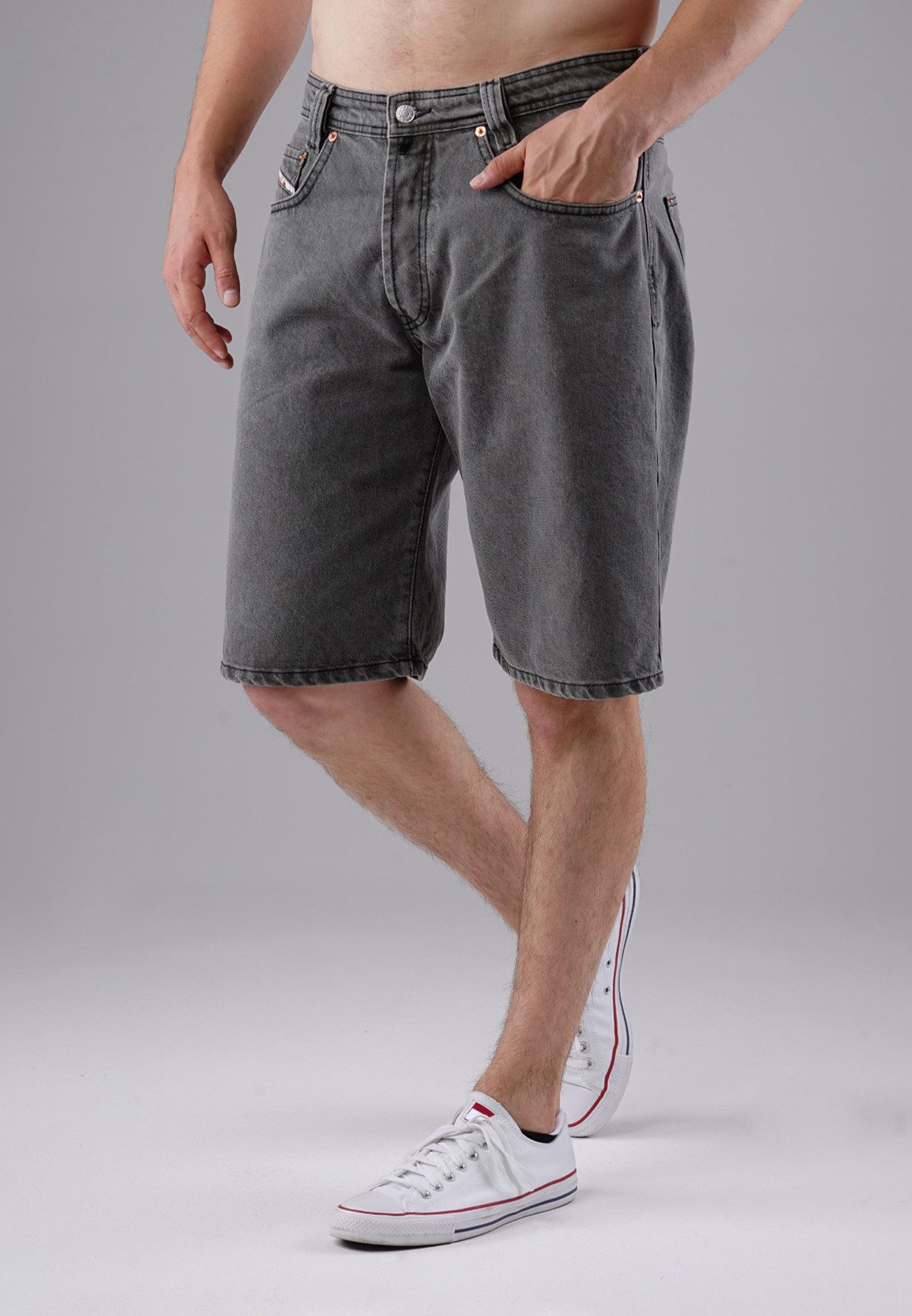 PICALDI Jeans Jeansshorts Zicco 471 Drift - Relaxed Fit Dusty Graphite (1-tlg) Signature-Denim