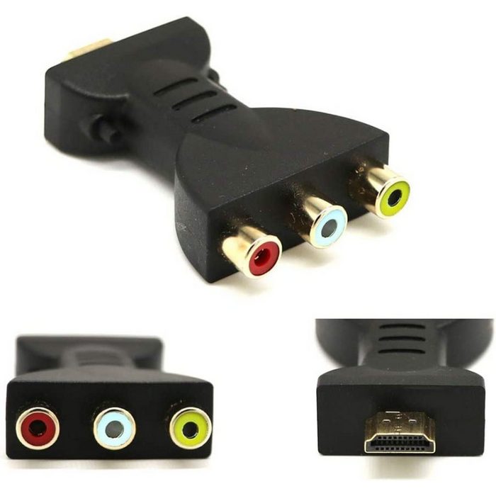 Mmgoqqt CARRYKT Stecker auf 3 Cinch Buchse Composite AV Audio Video Adapter Audio-Adapter AB11055