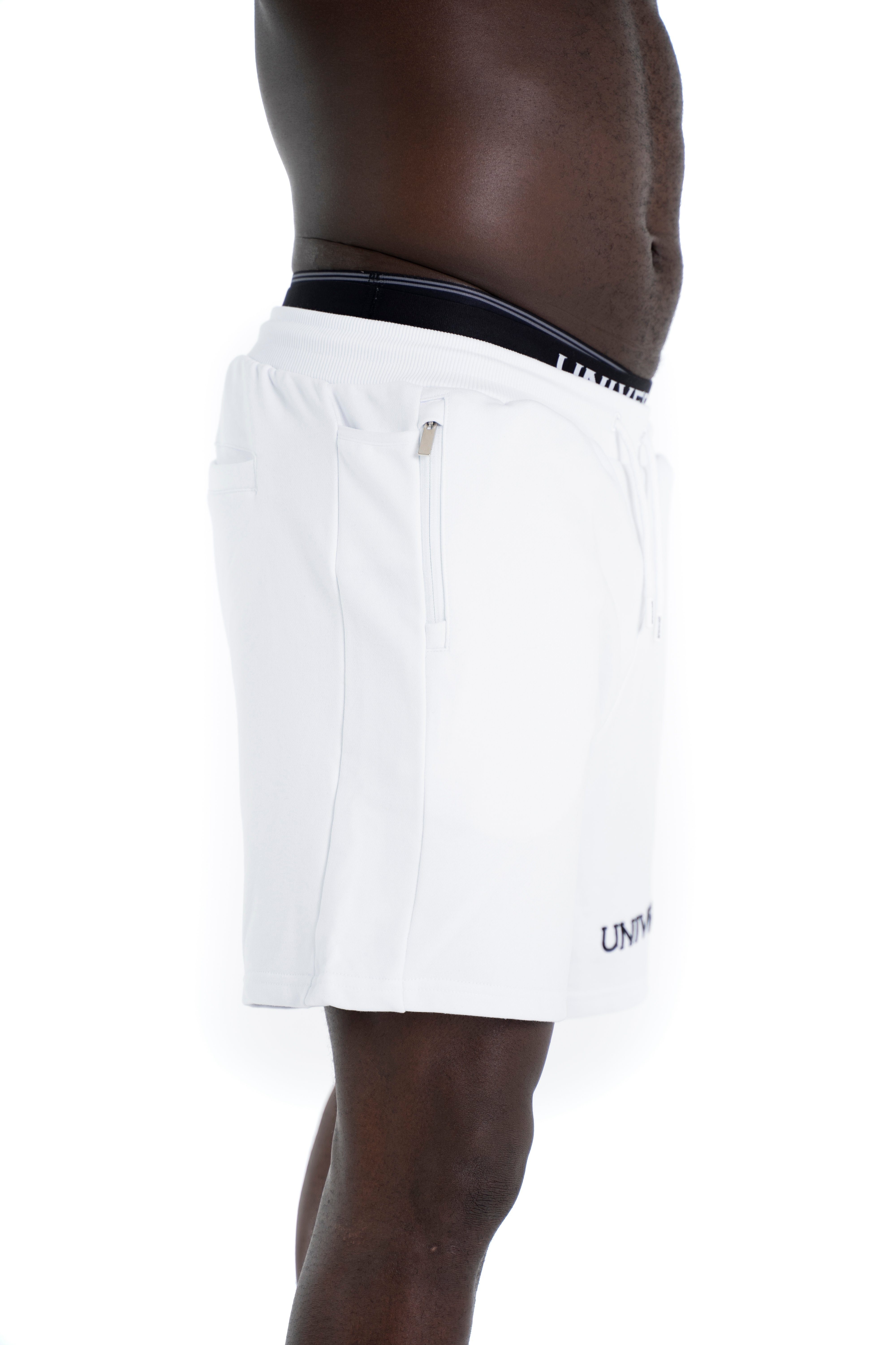 Shorts Kurze Modern Sport, Sweatshorts Shorts für Fitness Weiß Freizeit Cotton und Sportwear Universum