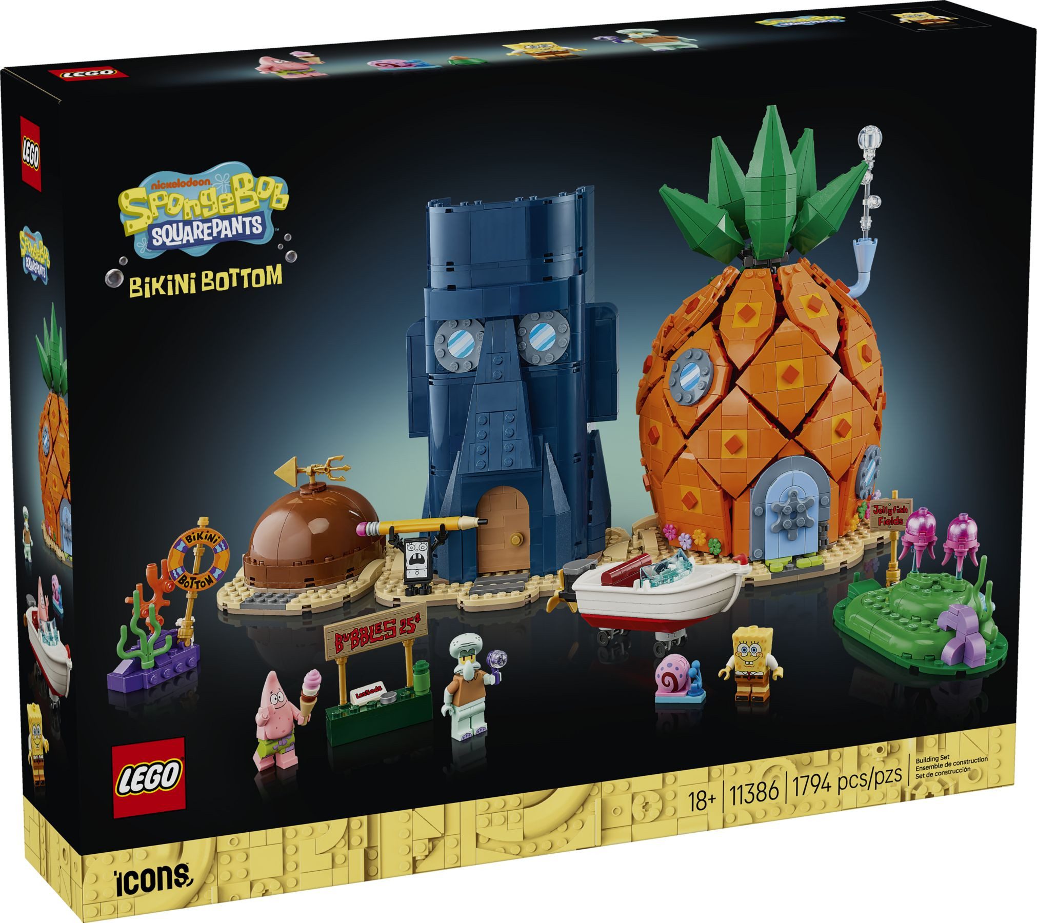 LEGO® LEGO Icons 11386 SpongeBob Schwammkopf: Bikini Bottom Konstruktionsspielsteine, (Set, 1794 St., 1794 Teile)