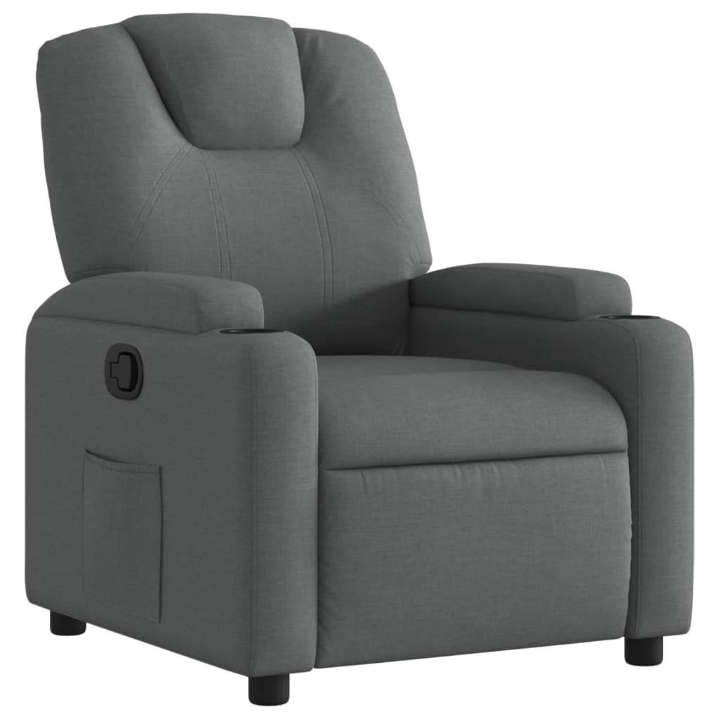 Relaxsessel Stoff Dunkelgrau Sessel (1-St) vidaXL