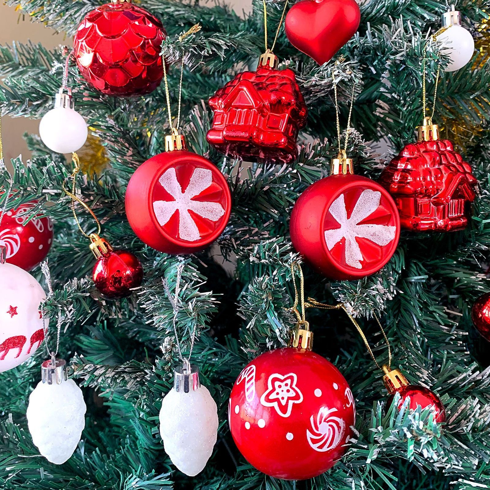 Weihnachts den Coonoor Weihnachtskugeln, für (40 für St) Weihnachtsbaumkugel Ornamente Weihnachtsbaum,