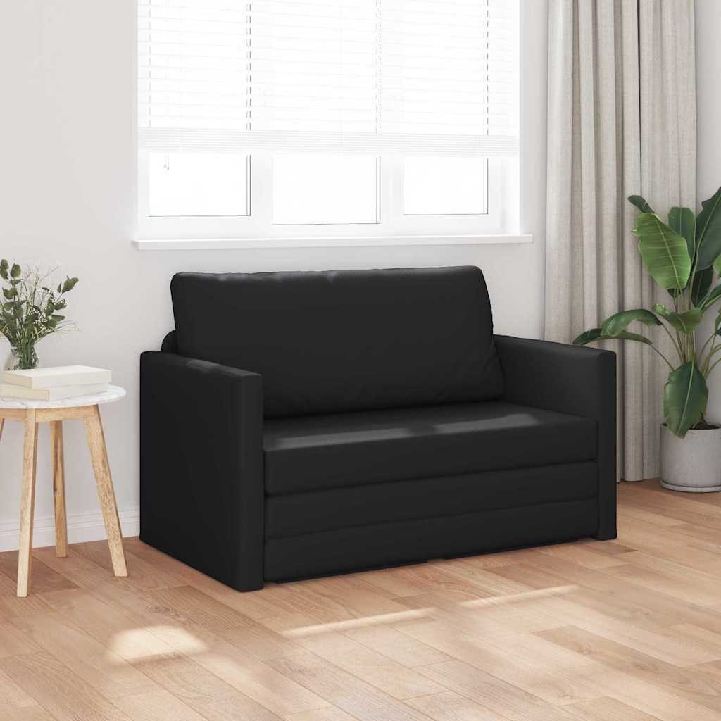vidaXL Sofa Schlafsofa 110cm Schwarz Kunstleder, 1 Teile günstig online kaufen