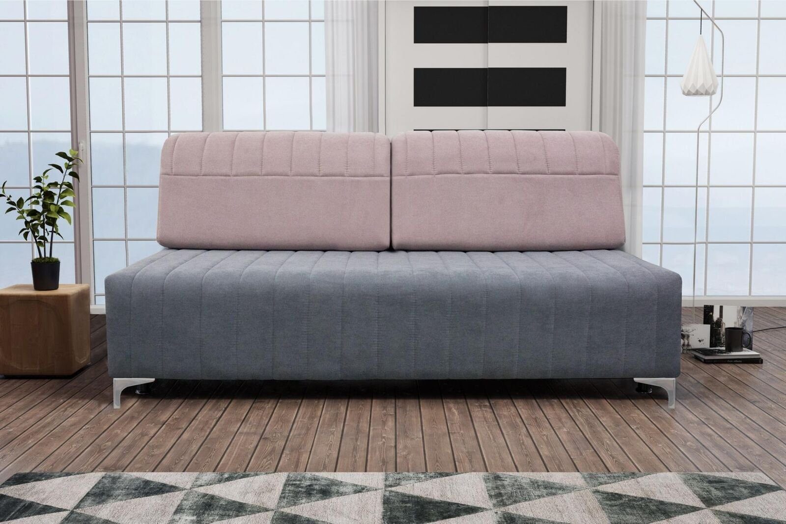JVmoebel Sofa Design Lounge Stoff Couch Sofa 2 Sitzer Polster Sofa, Made in Europe