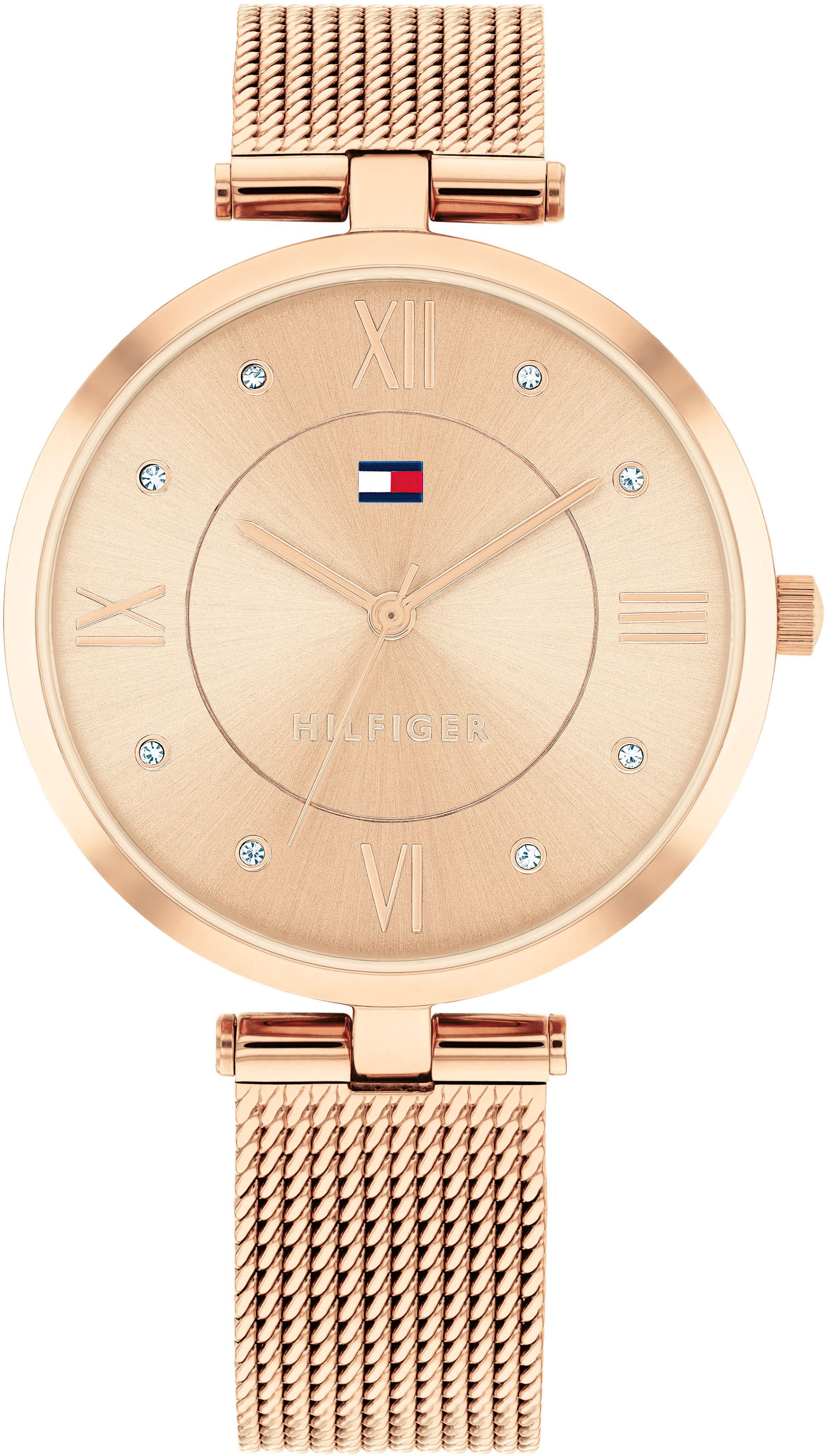 Tommy Hilfiger Quarzuhr ELLA 1782712, Armbanduhr, Damenuhr, Glaskristalle, günstig online kaufen
