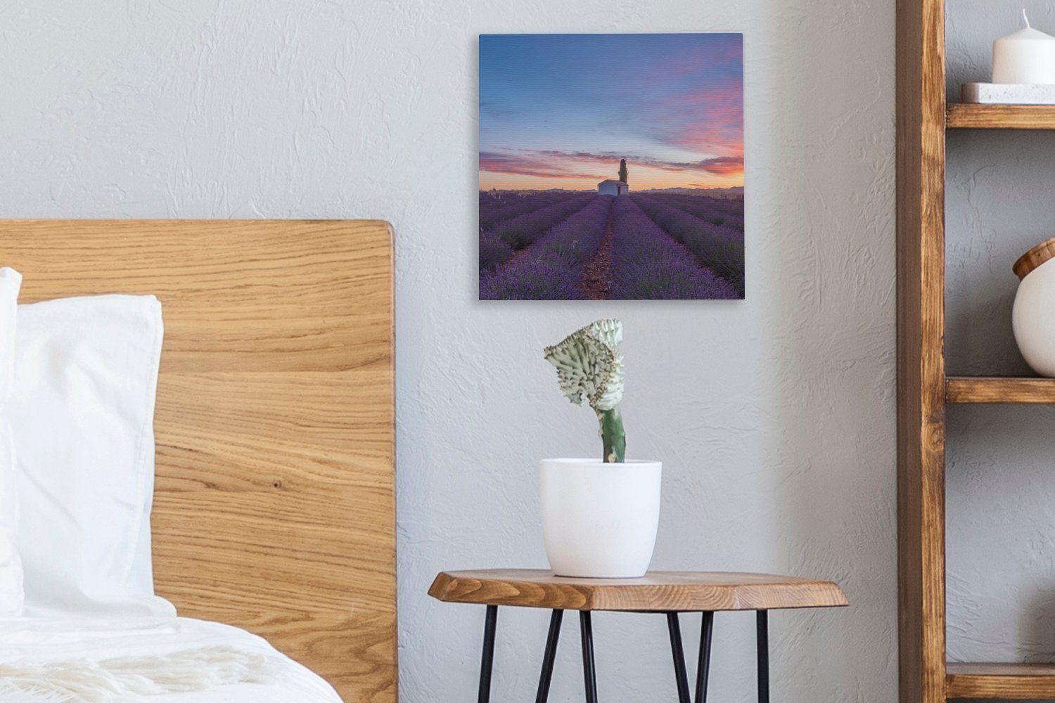 OneMillionCanvasses® Leinwandbild Frankreich - Lavendel Leinwand für (1 Wohnzimmer Sonne, Bilder St), - Schlafzimmer