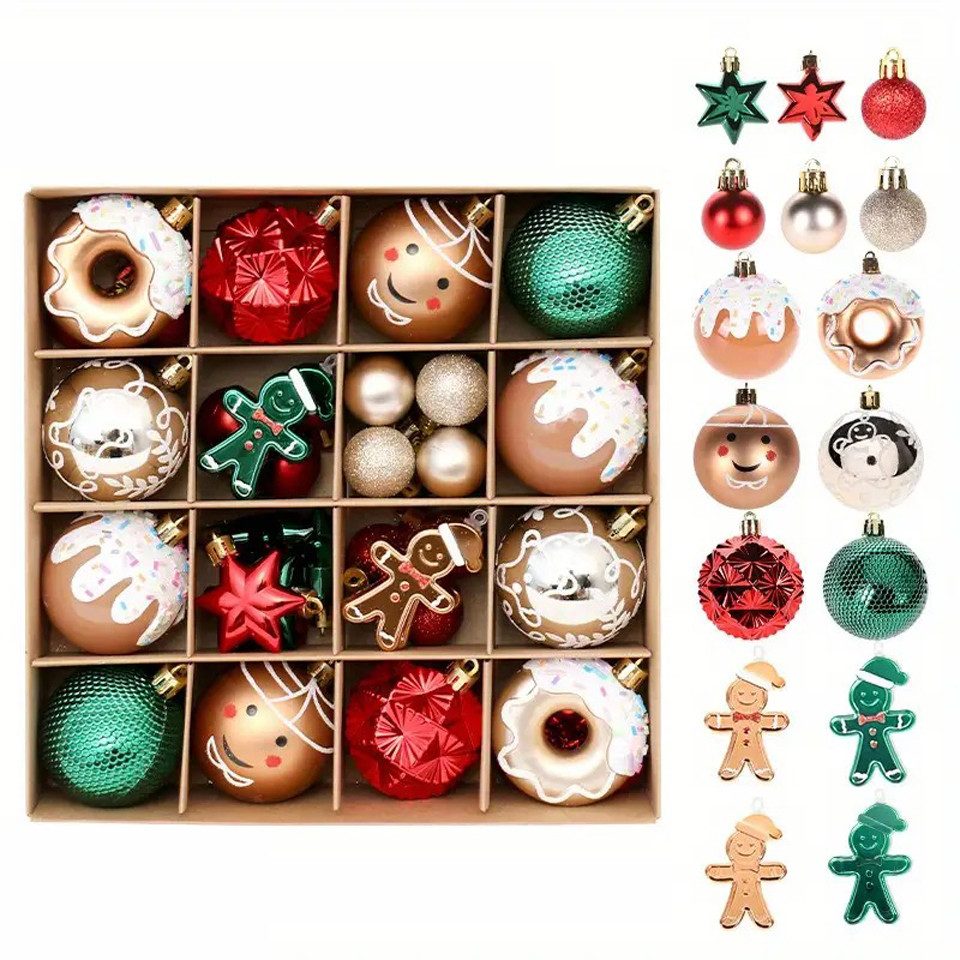 Coonoor Weihnachtsbaumkugel 40-46 Stück Weihnachtsbaumkugeln, Weihnachtsbaumhängeschmuck, (42 St), für Weihnachtsbaumdekoration