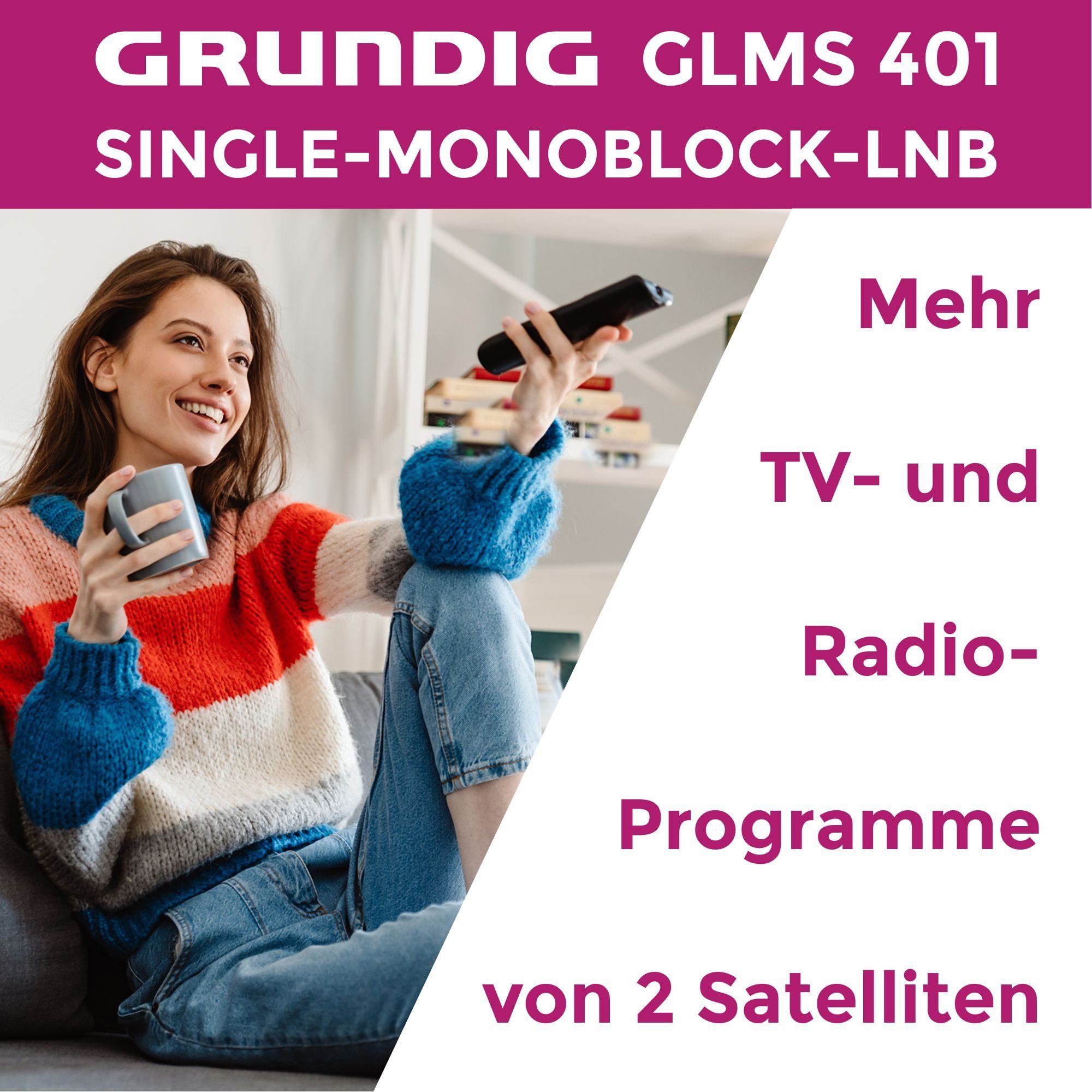 + Monoblock-LNB mit GSS 401 GLMS Gummitülle) Aufdrehhilfe Monoblock Single & Teilnehmer Satelliten 2 -Astra Hotbird (1