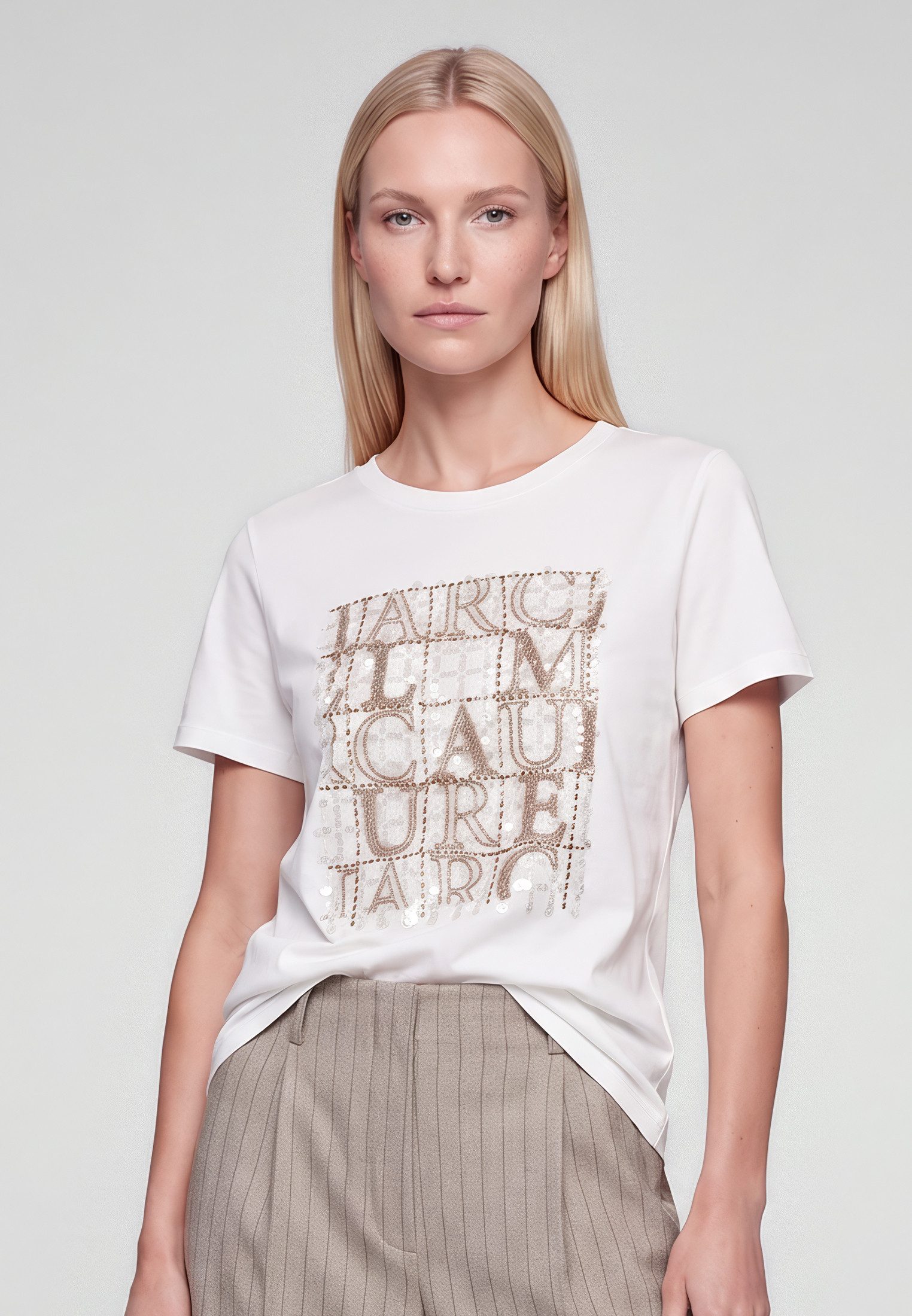 MARC AUREL Shirtbluse mit Paillettenschmuck