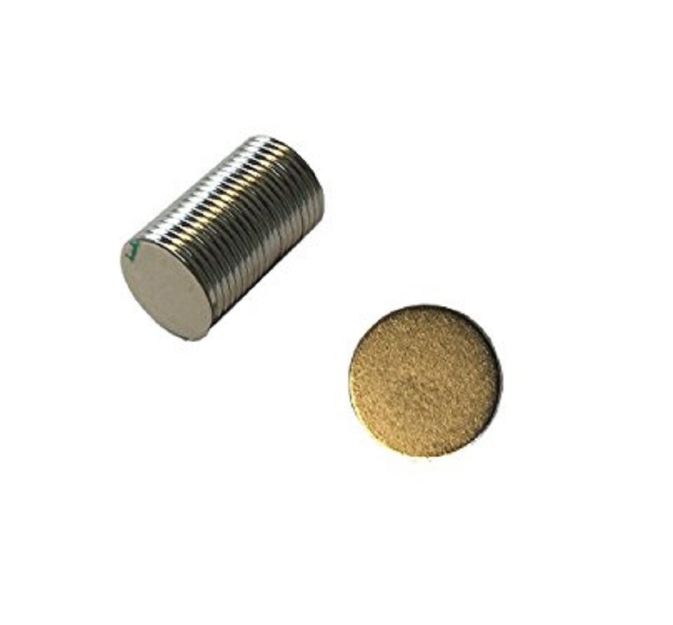 Provance Magnet 20 Stück selbstklebende N35 Neodym-Magnete 9,5 x 0,75 mm dick (20-St)