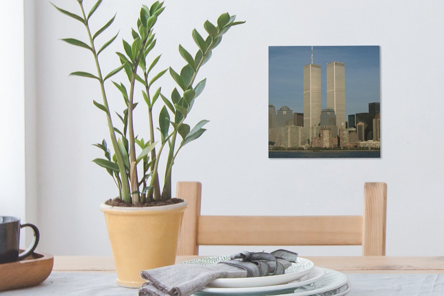 Fluss, Leinwandbild - St), Schlafzimmer New Leinwand Bilder World (1 - OneMillionCanvasses® für York Wohnzimmer Center Trade