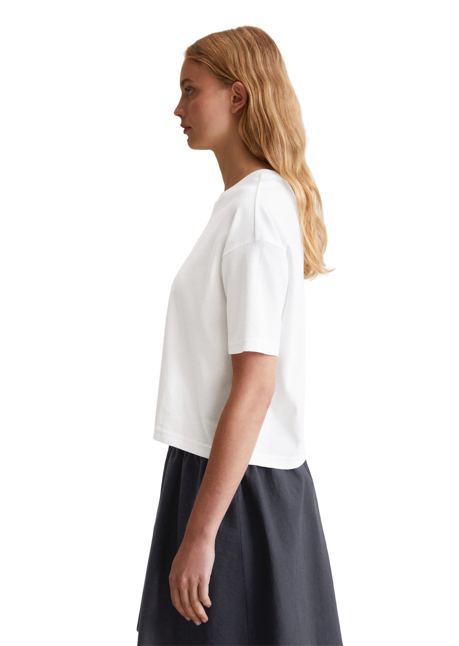 Marc O'Polo DENIM T-Shirt aus gerippter günstig online kaufen
