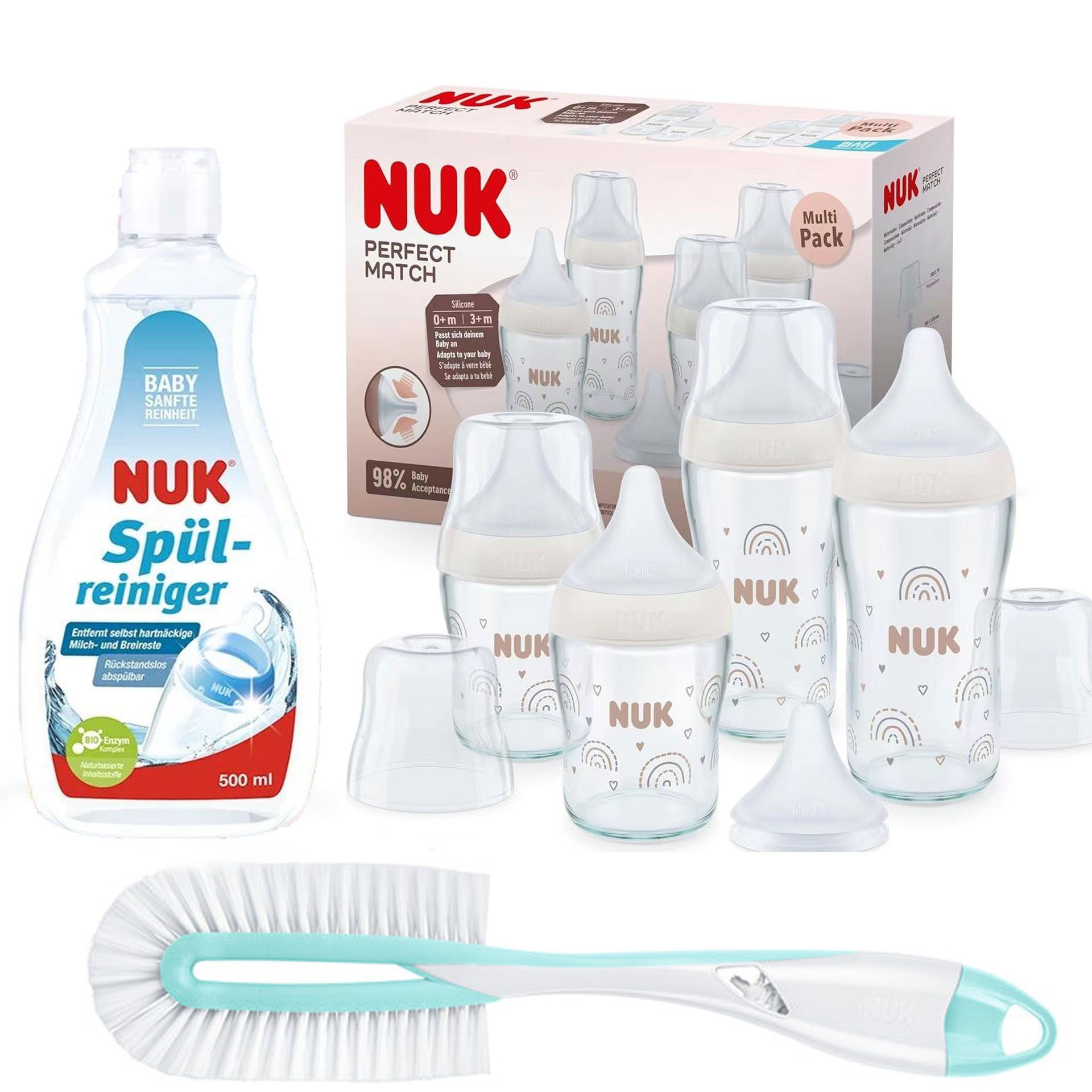 Babyflasche NUK Perfect Match Glas-Babyflaschen set