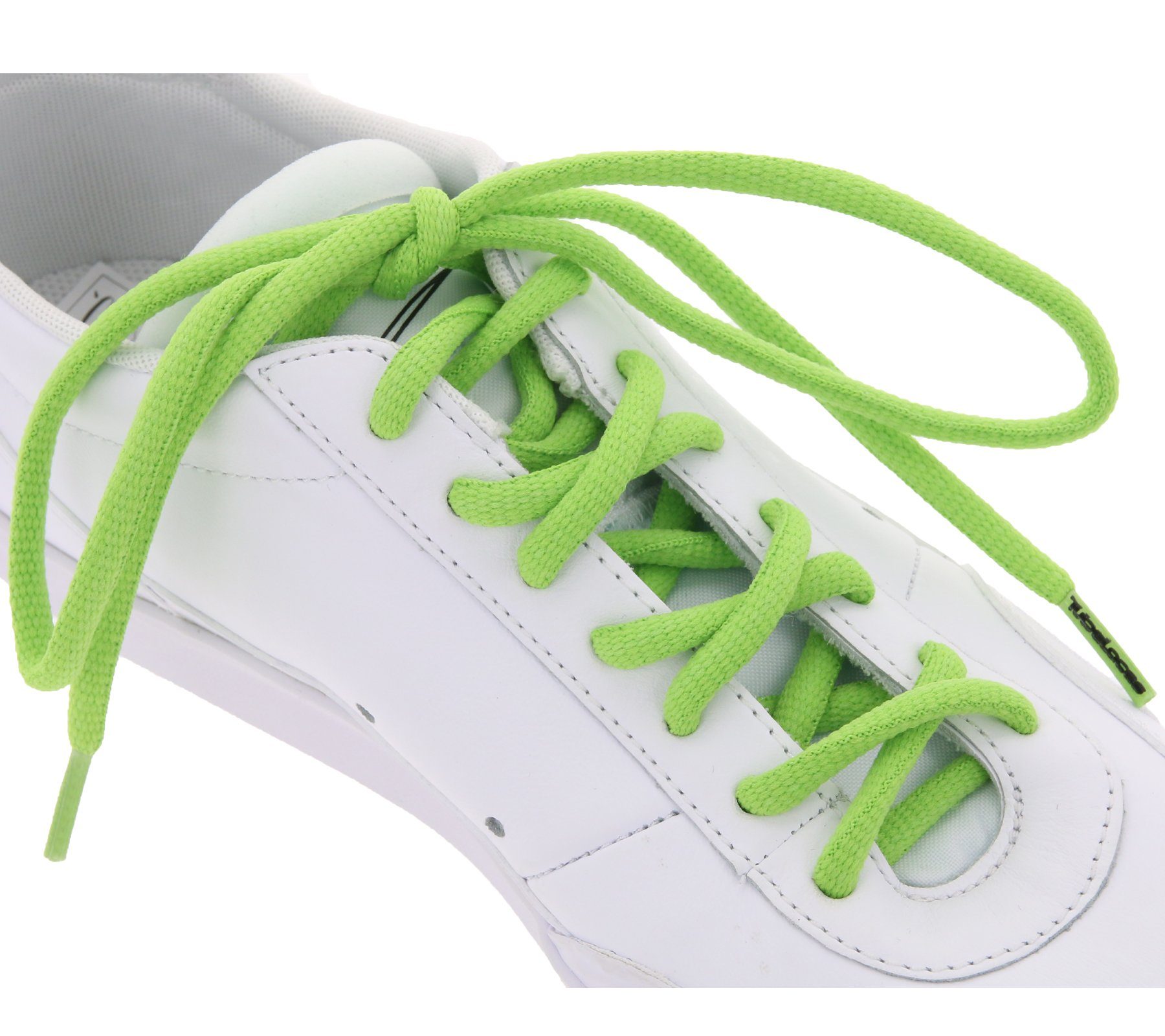 Tubelaces Schnürsenkel TubeLaces Schnürsenkel Schuhband Grün Schuh knallige Schnürbänder