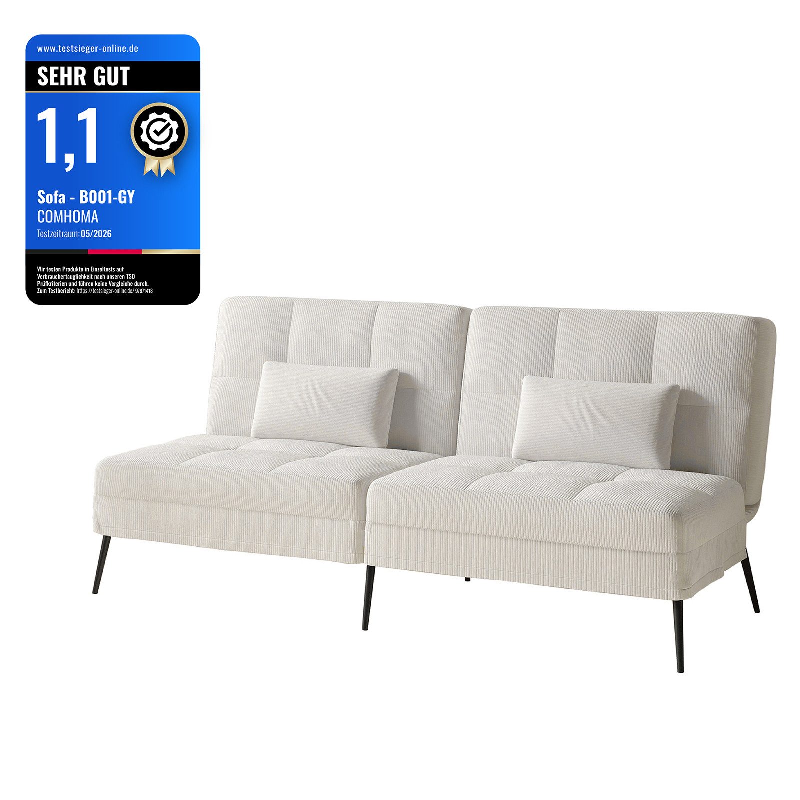 GTPLAYER Schlafsofa Bettsofa mit Schlaffunktion, Klappsofa