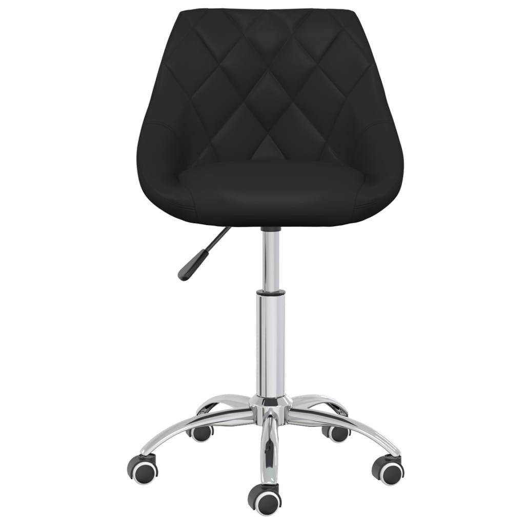 furnicato Bürostuhl Trendiger Drehstuhl 46x44x(67,5-79) cm Schwarz mit Kunstleder und (1 St), Bürostuhl, höhenverstellbar mit Gasdruckfeder und 360 Grad Drehung