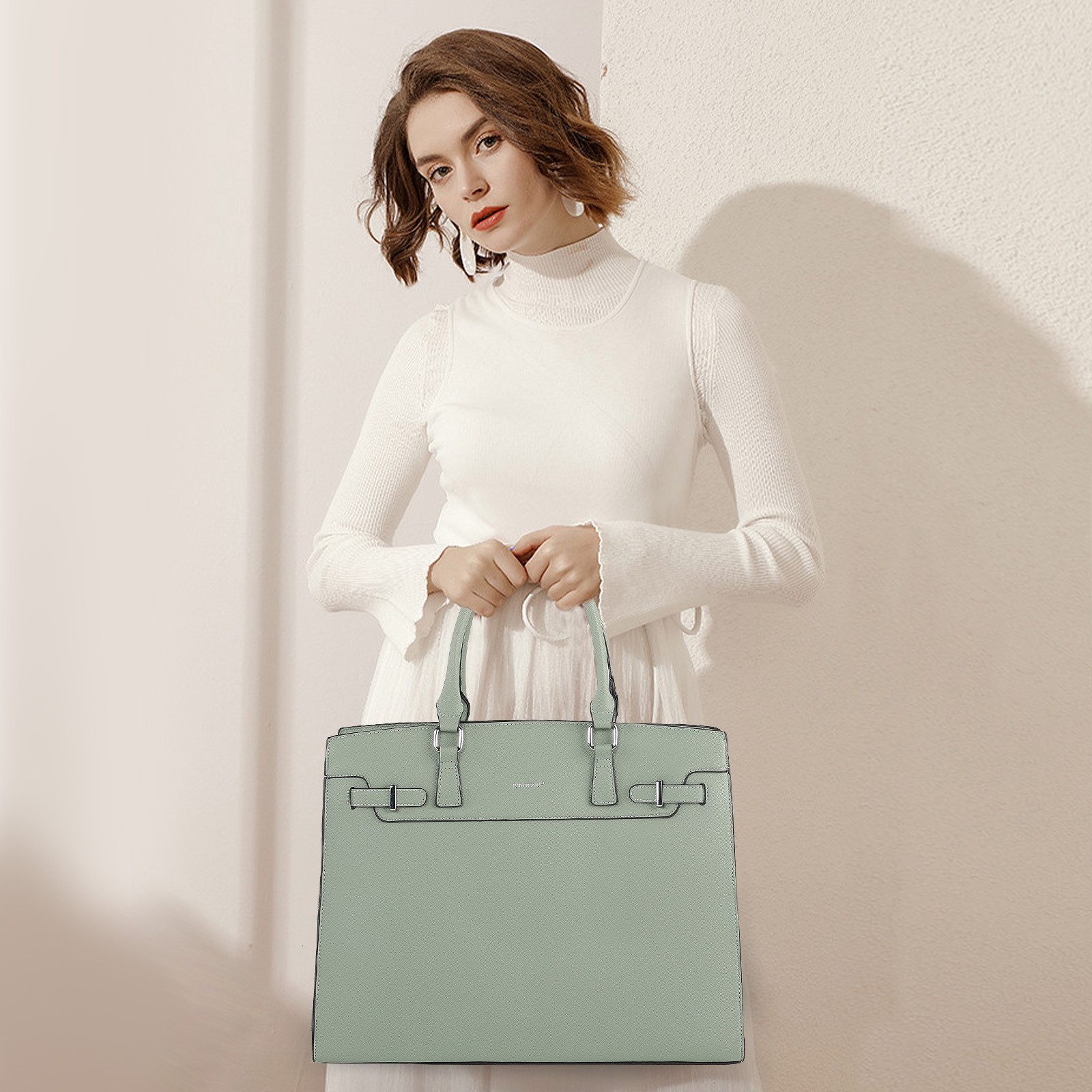 TAN.TOMI Aktentasche Handtasche Damen Shopper Damen Große Schwarz Gross Lap günstig online kaufen