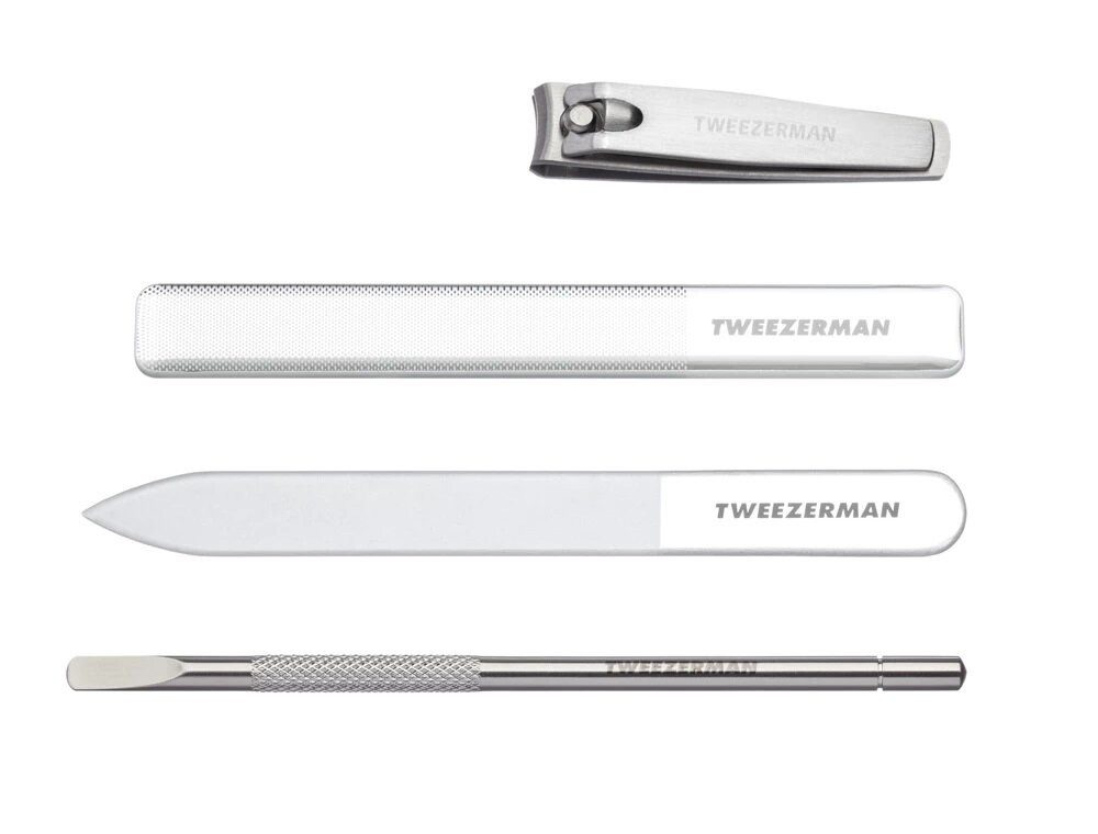 TWEEZERMAN Maniküre-Pediküre-Set Maniküreset mit Glasfeilen Glasmaniküreset