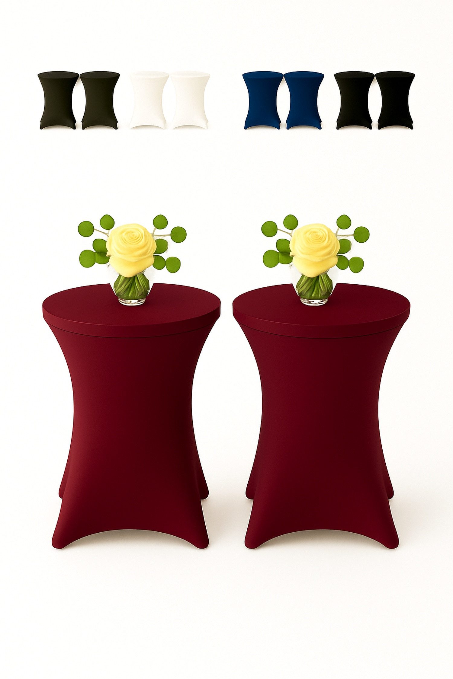 EXKLUSIV HEIMTEXTIL Stehtischhusse, Material: 90 % Polyester 10% Elasthan, ca. 140 g/m²