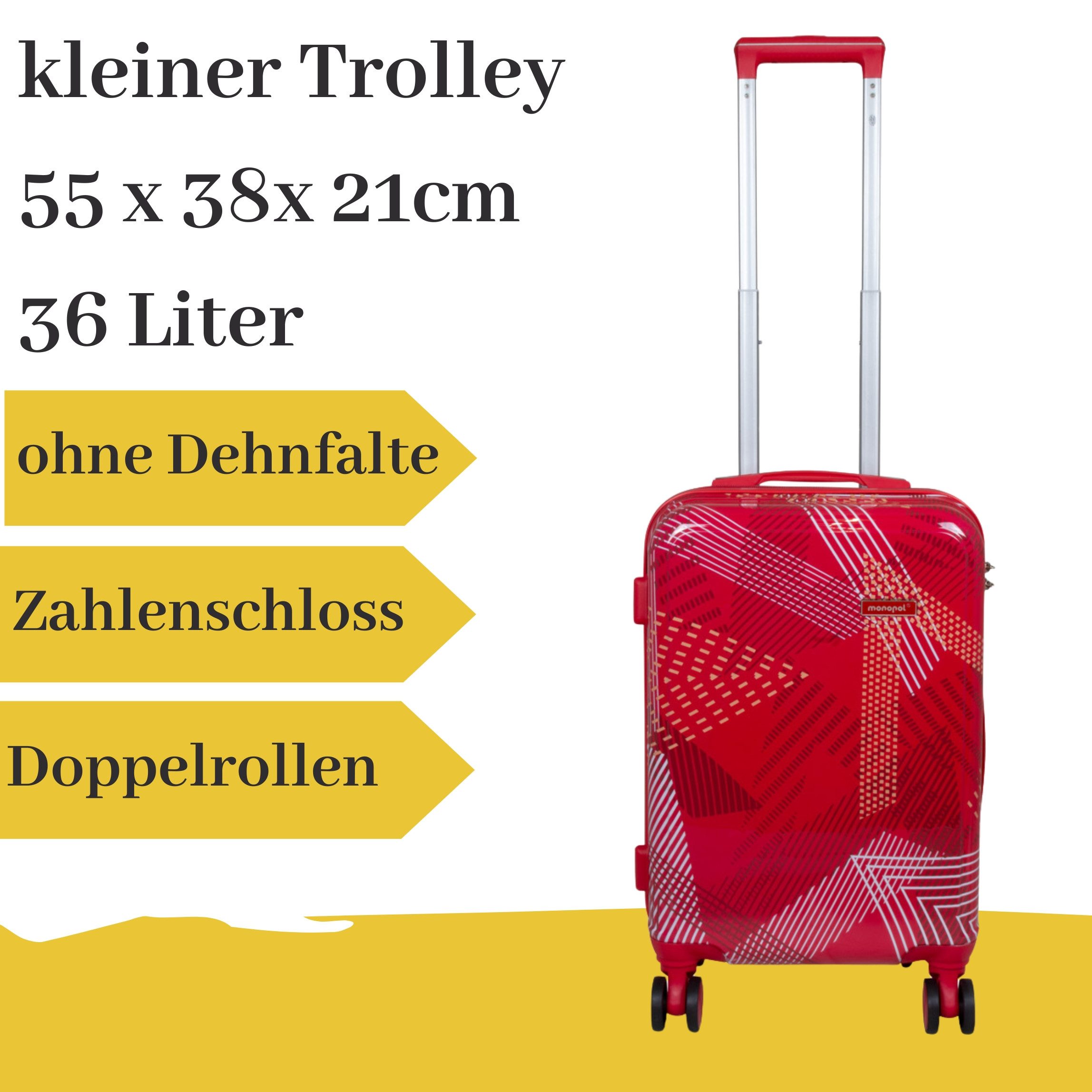 MONOPOL® Hartschalen-Trolley Motivkoffer 'Ravena' S