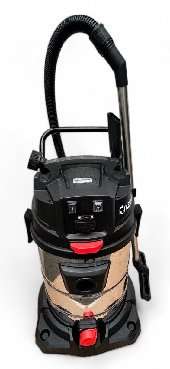 DeTec. Nass-Trocken-Sauger Industriesauger 2400 Watt Nass-/Trockensauger 65 Liter, 2400,00 W, 65-Liter-Edelstahltank, 2 Motoren mit je 1200W und Steckdose