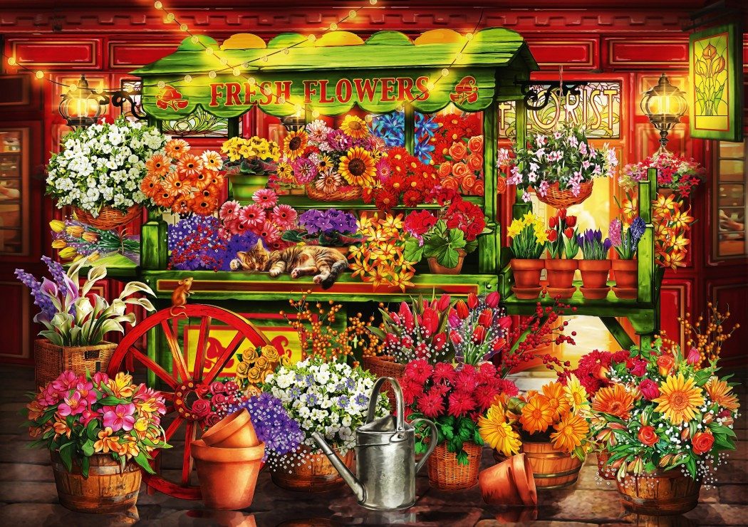 Bluebird Puzzle Puzzle Flower Market Stall, Puzzleteile