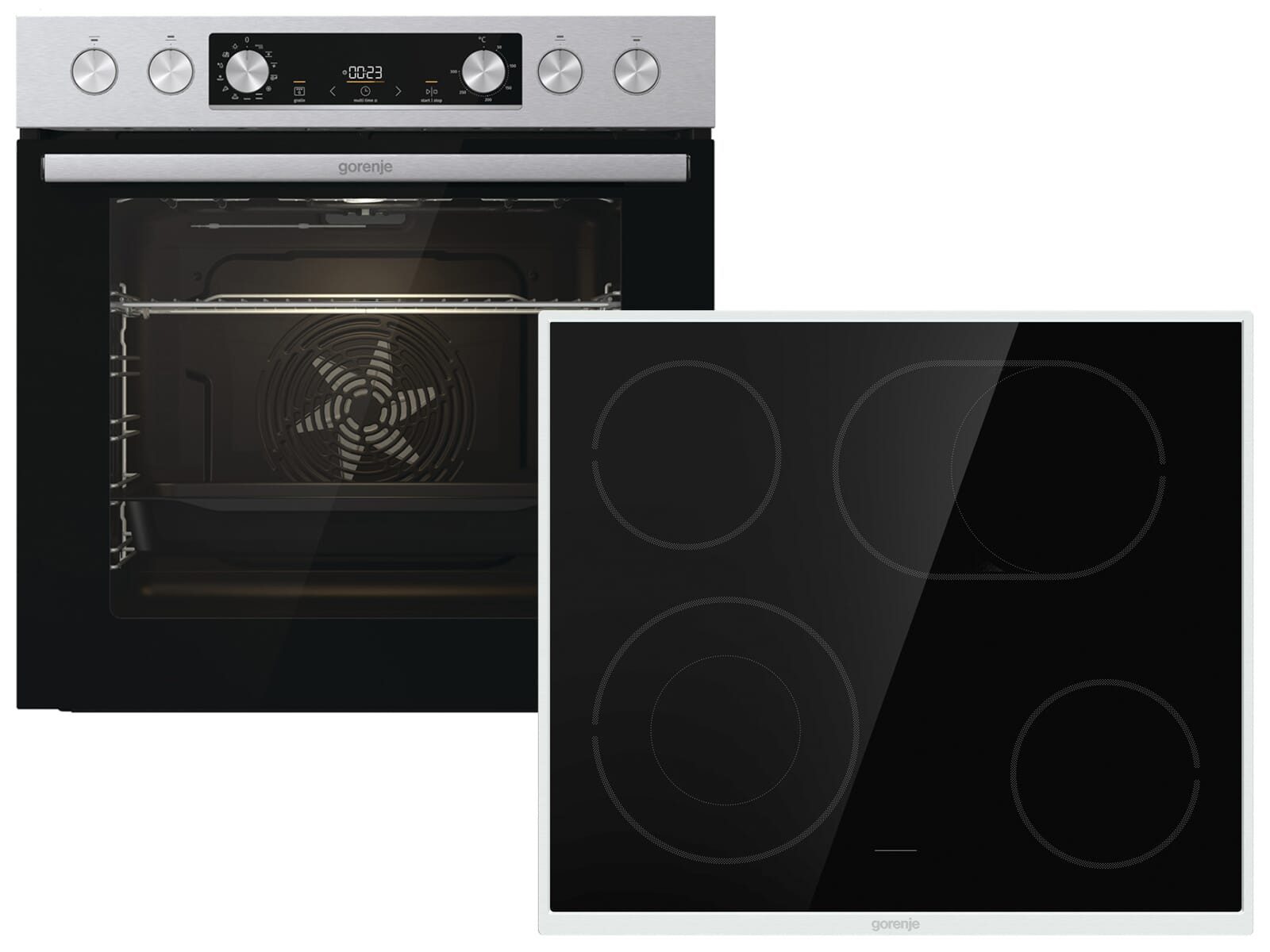 GORENJE Elektro-Herd-Set, mit kein Auszug vorhanden, Reinigung mit Wasser / Dampf