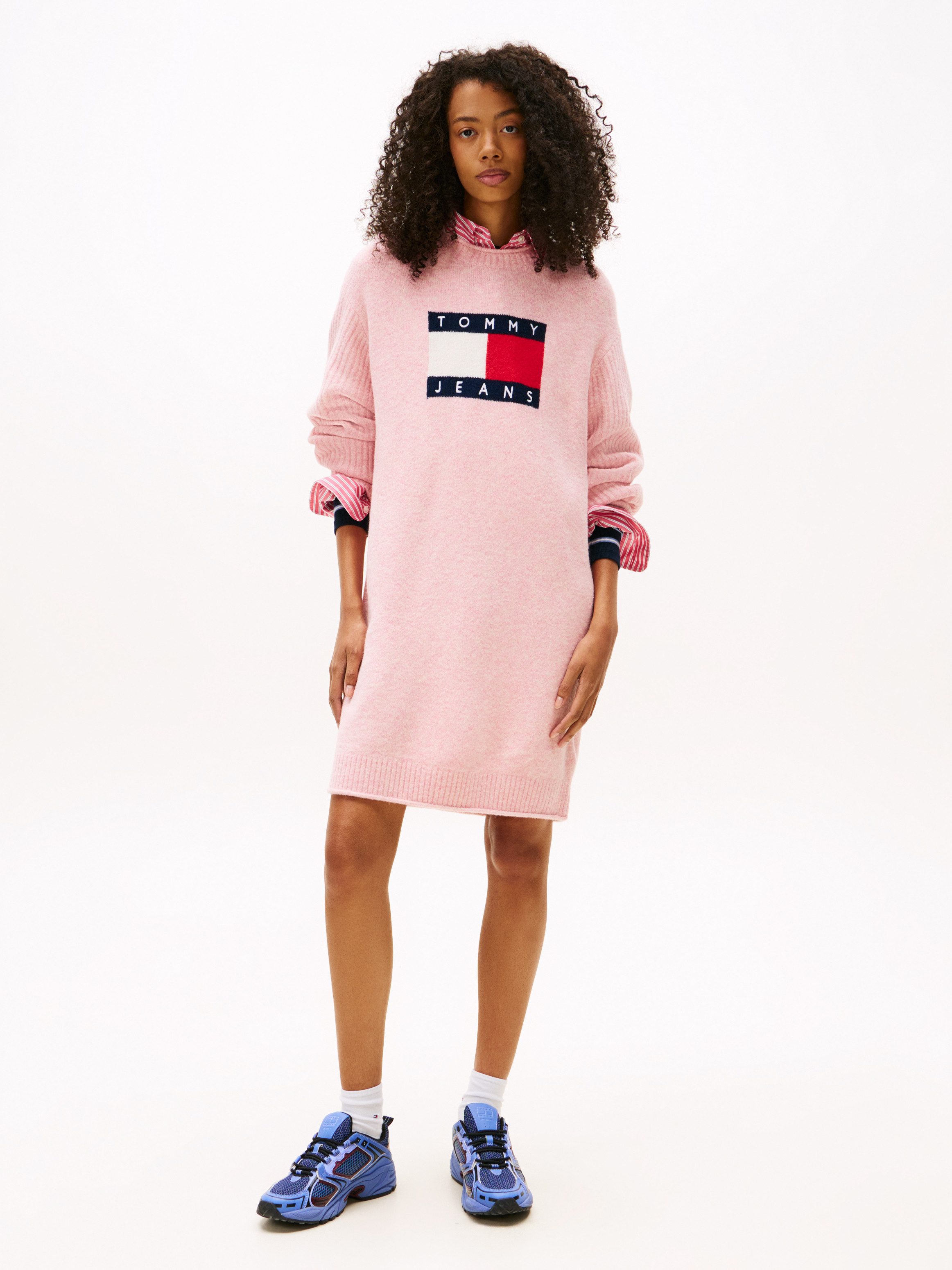 Tommy Jeans Strickkleid TJW FLAG SWEATER günstig online kaufen