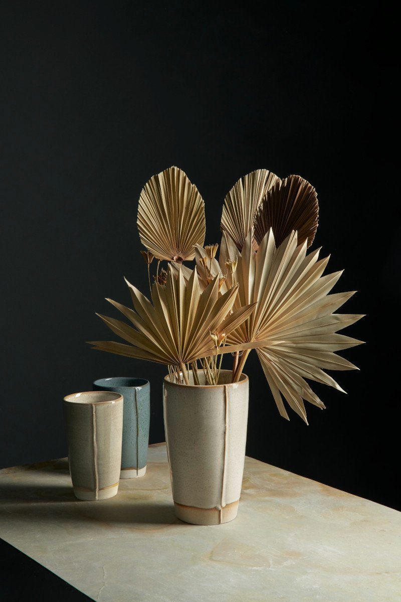 ASA SELECTION Dekovase verana Vase matcha latte 24cm (Vasen), Wohnaccessoires