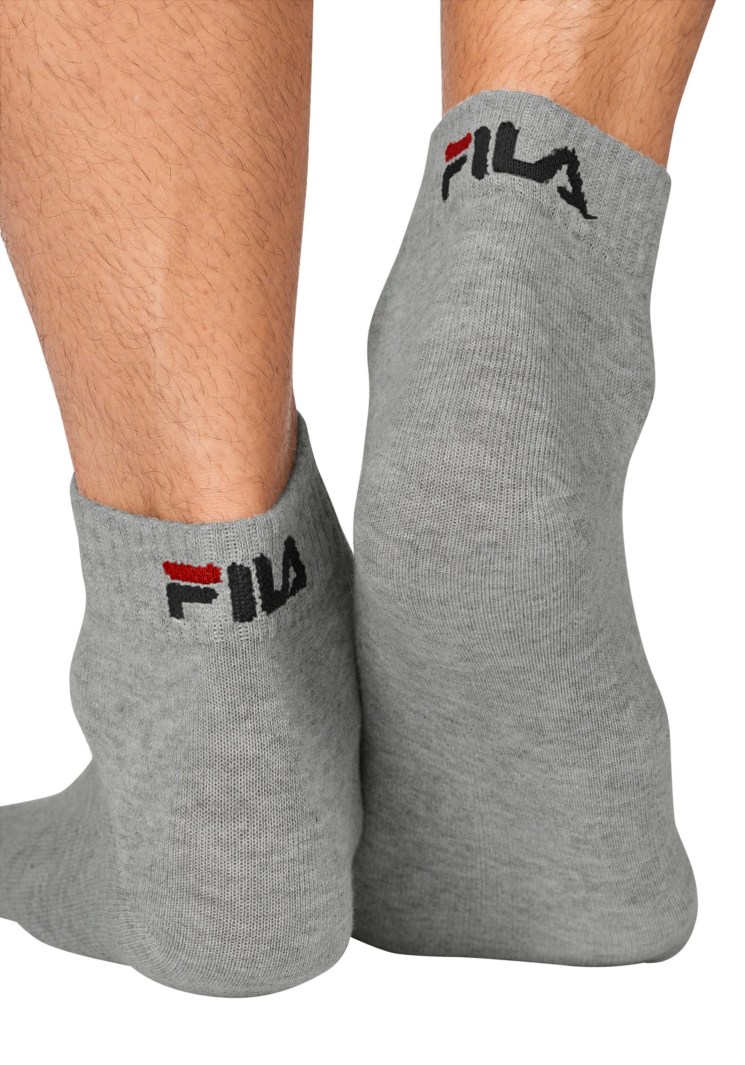 Fila Kurzsocken UNISEX INVISIBLE PLAIN SOCKS (6-Paar, 6 Paar) Baumwollmischung, Rippenbündchen, flache Zehennaht