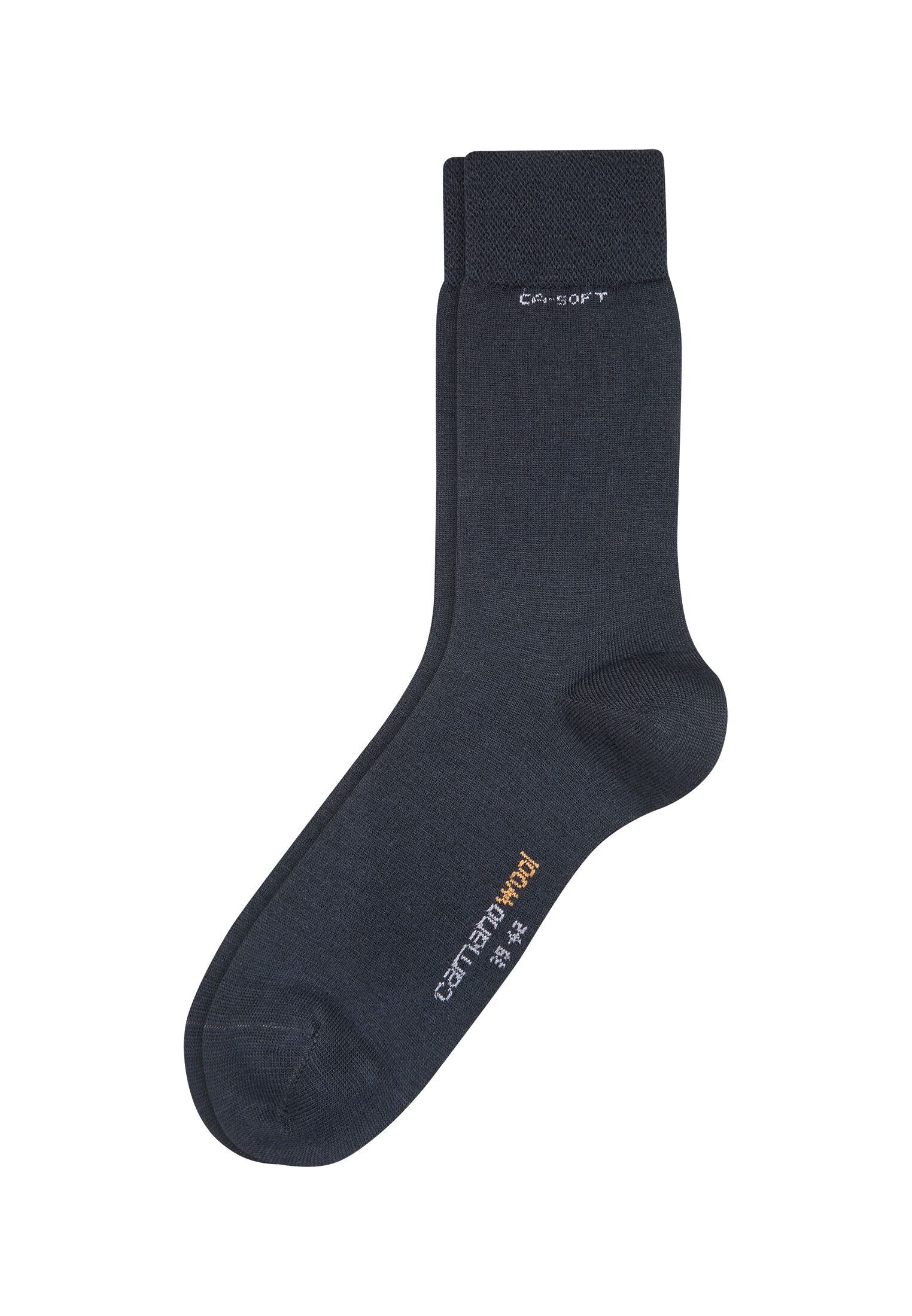 Camano Socken 4er-Pack – Weich, Mit Wollanteil, Verstärkter Ferse/Spitze (Gr. 43–46, Grau)