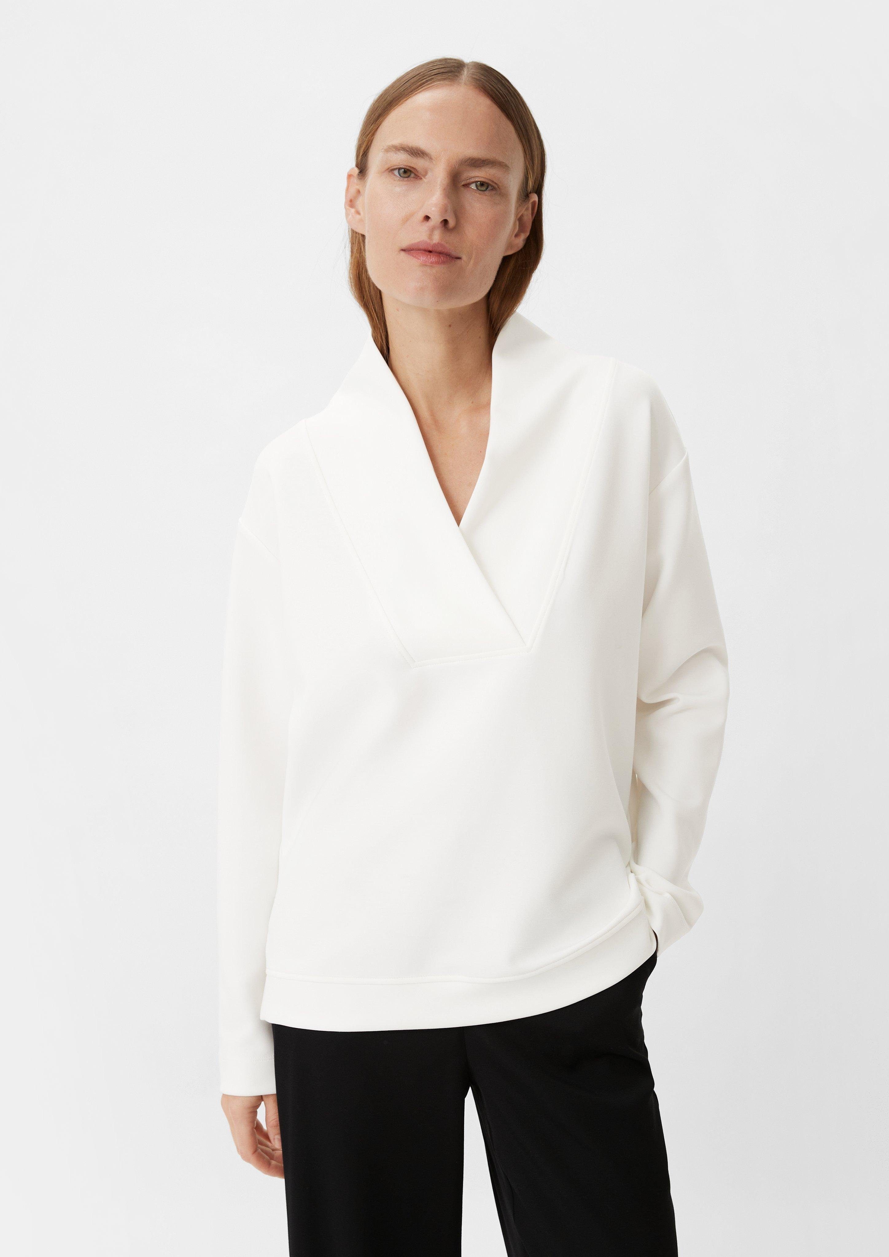 Comma Sweatshirt Sweatshirt aus weiß Modalmix